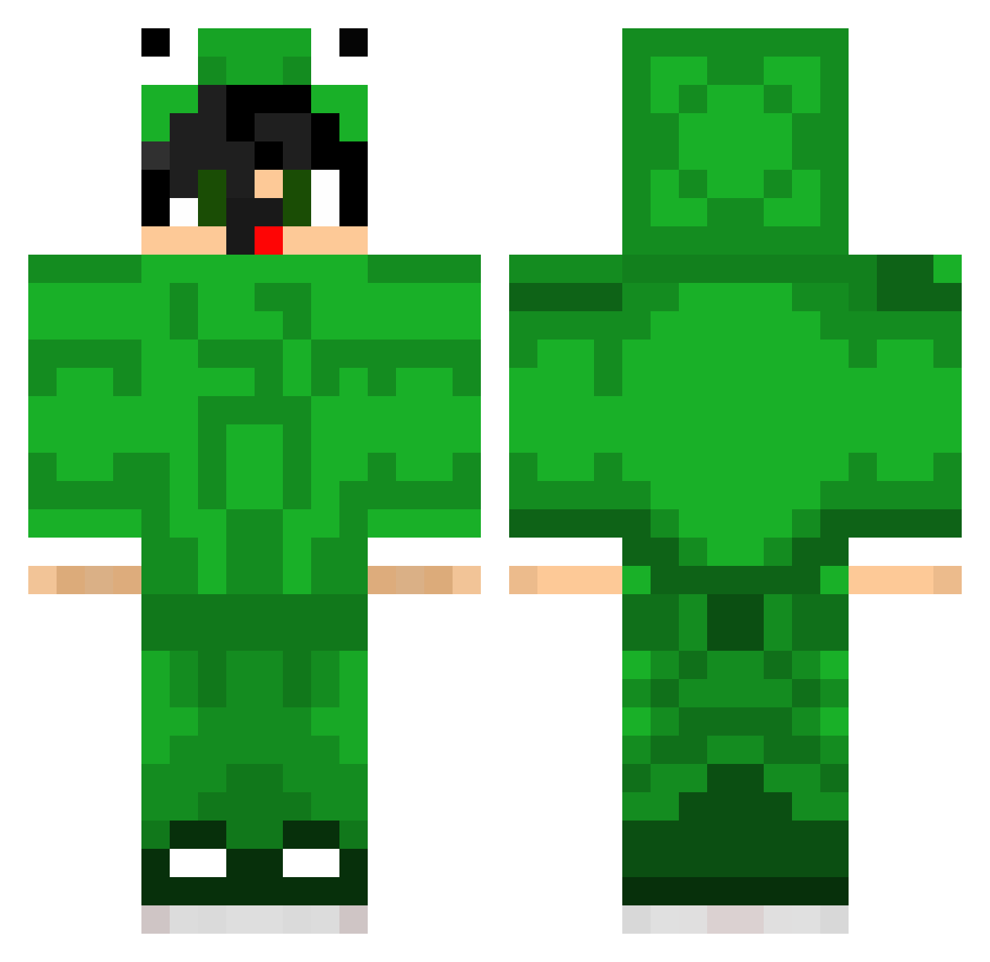 Frogiisek Minecraft skin, front and back view