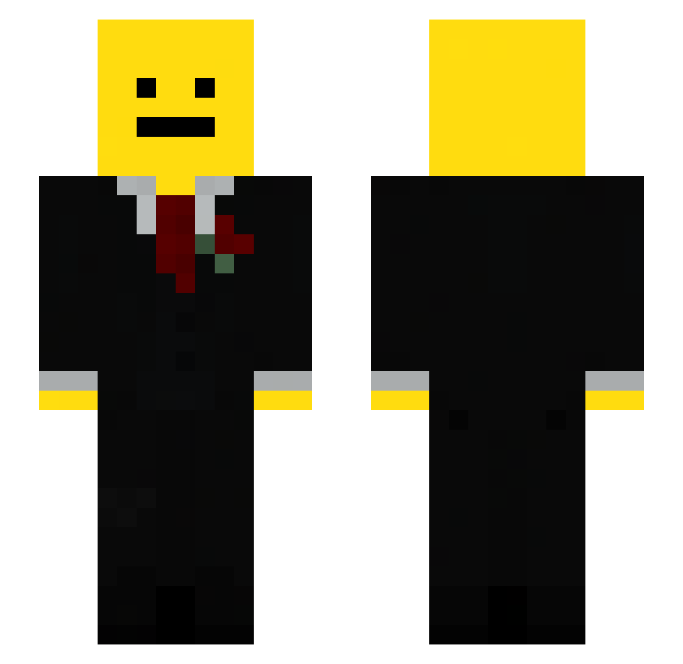 Vinnyy_8 Minecraft skin, front and back view