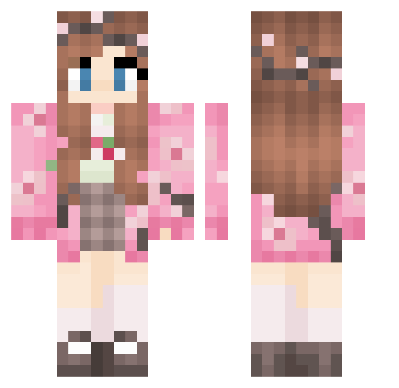 ElumiLab Minecraft skin, front and back view