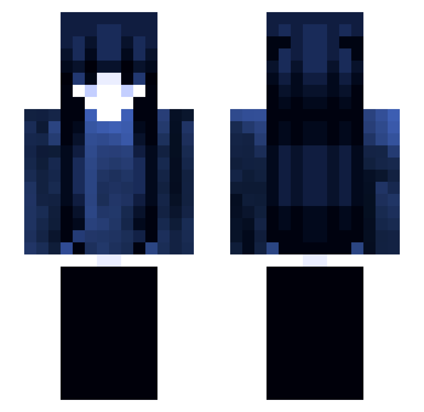 Naughty Minecraft skin, front and back view