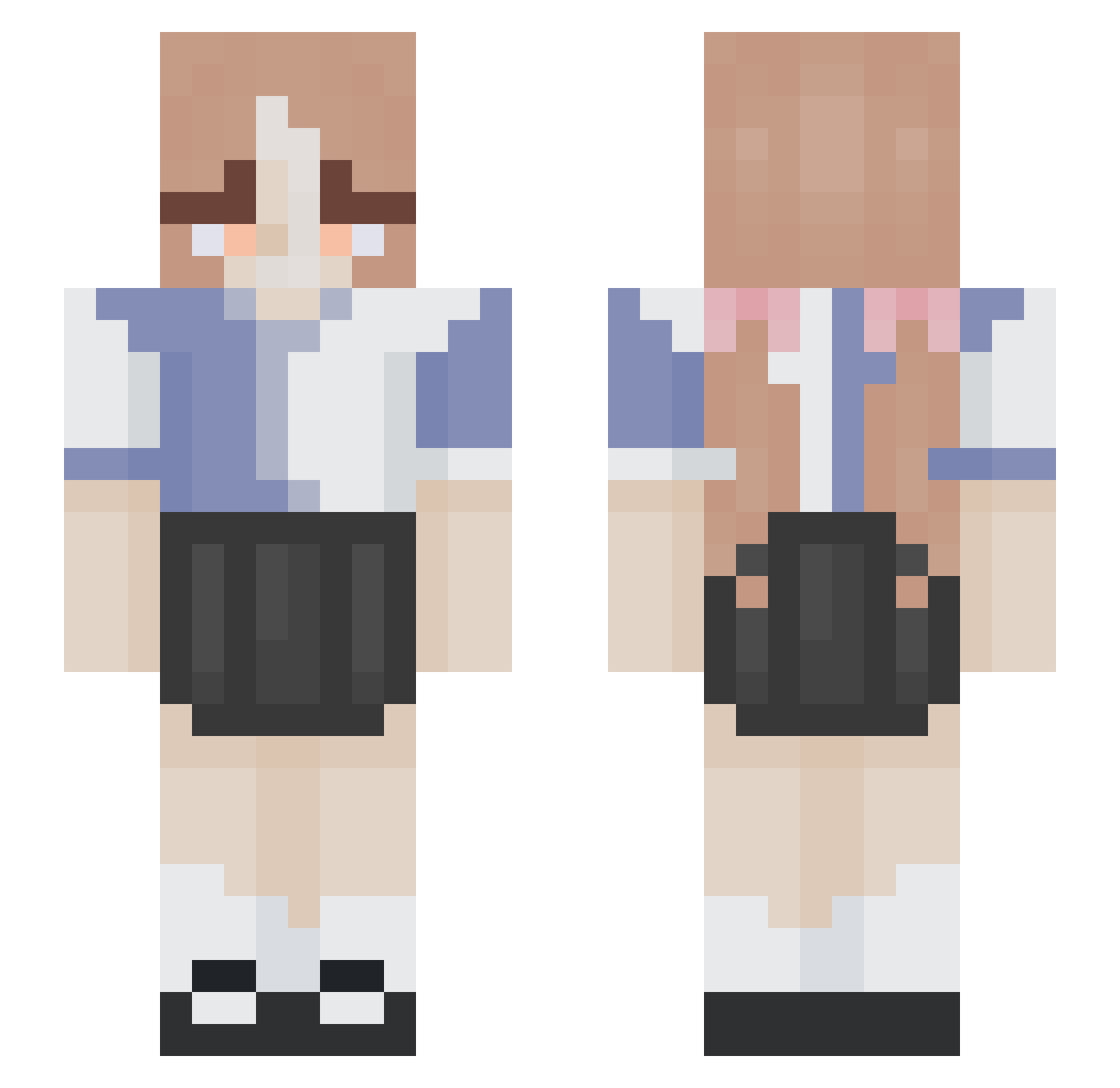 MiceMans Minecraft skin, front and back view