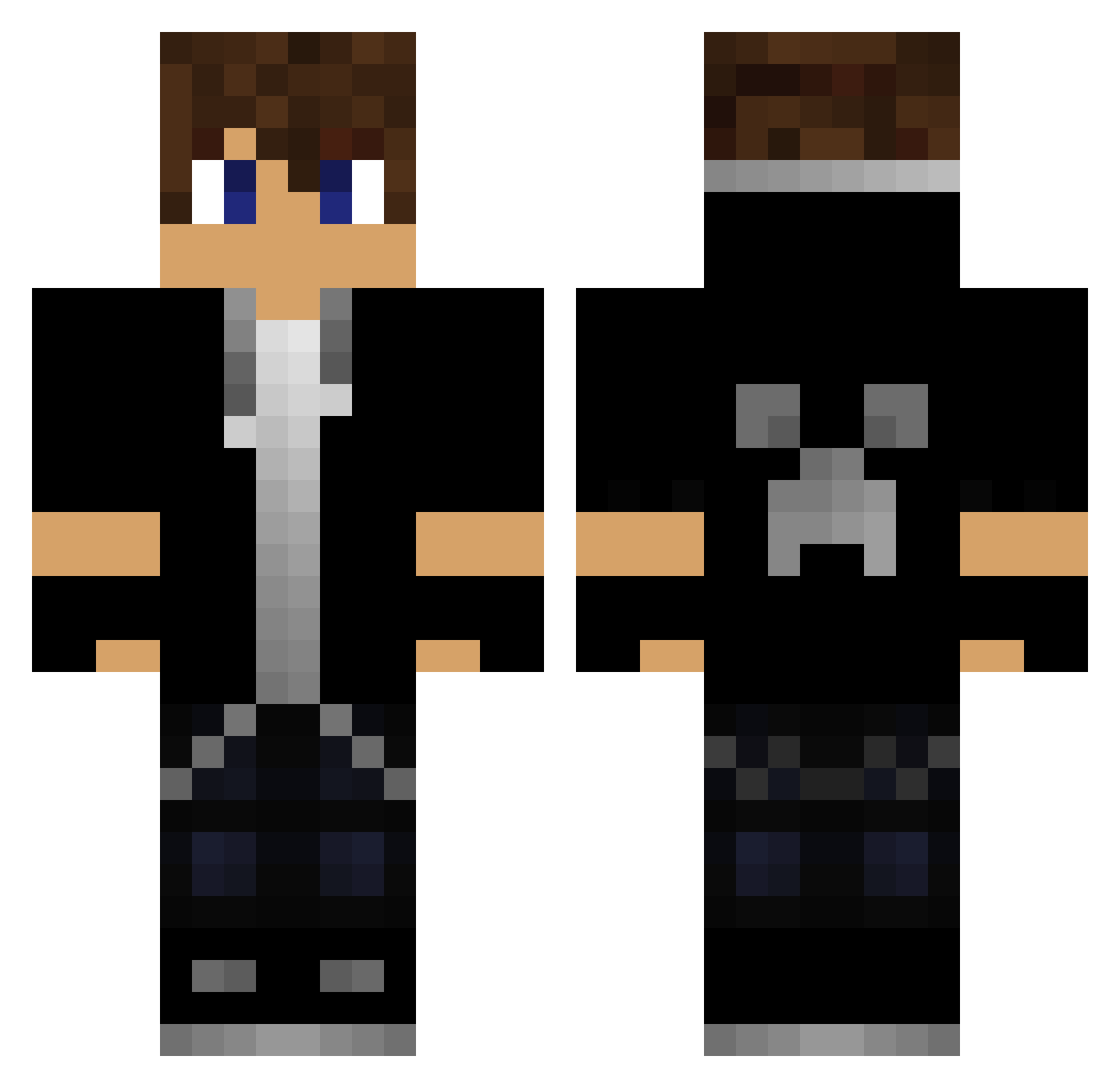 R10_ Minecraft skin, front and back view