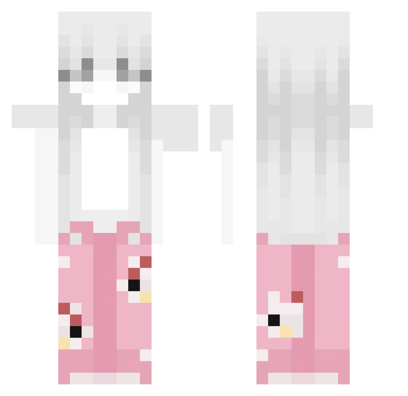 IamZyrex Minecraft skin, front and back view