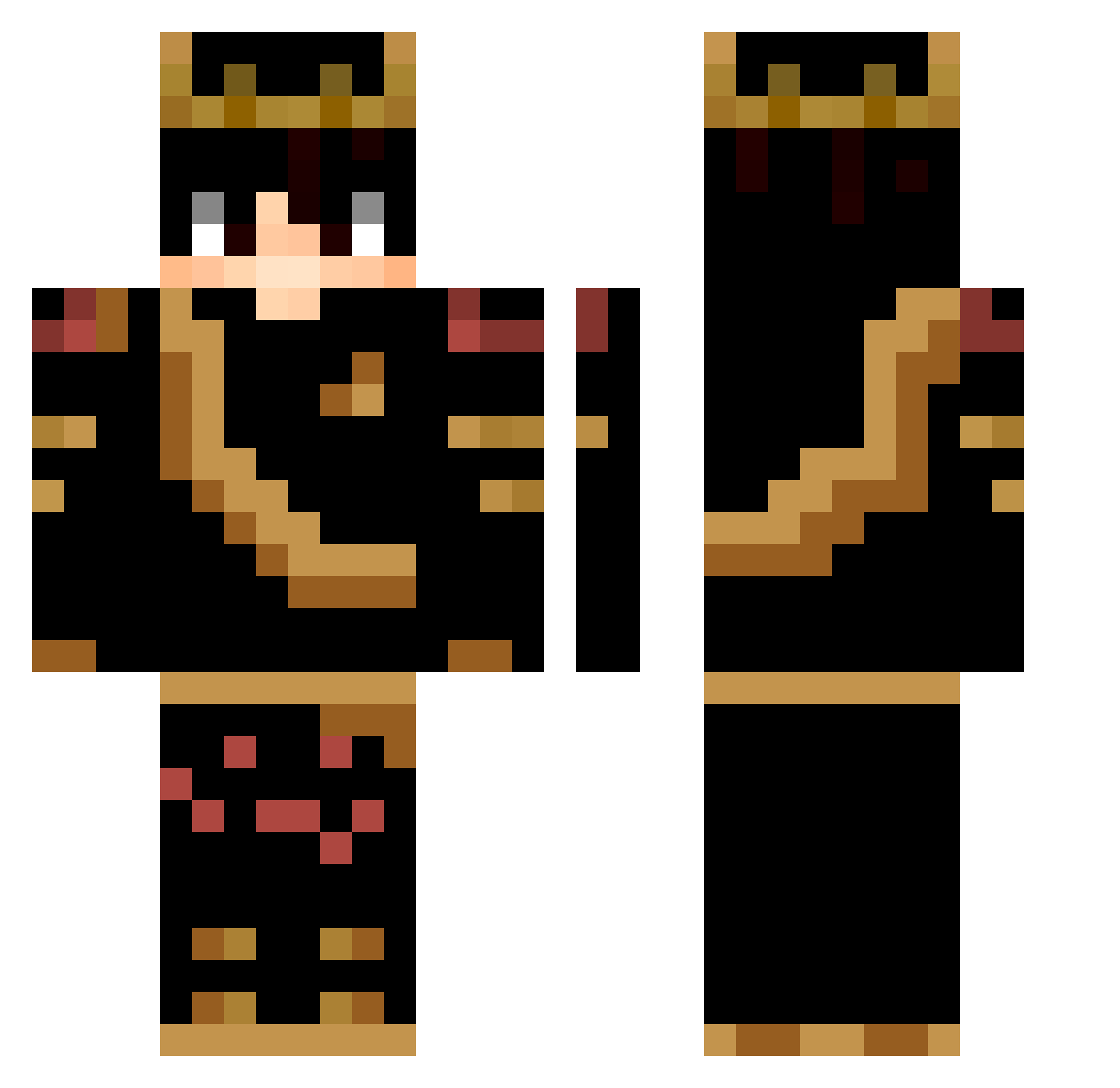 Agritos Minecraft skin, front and back view