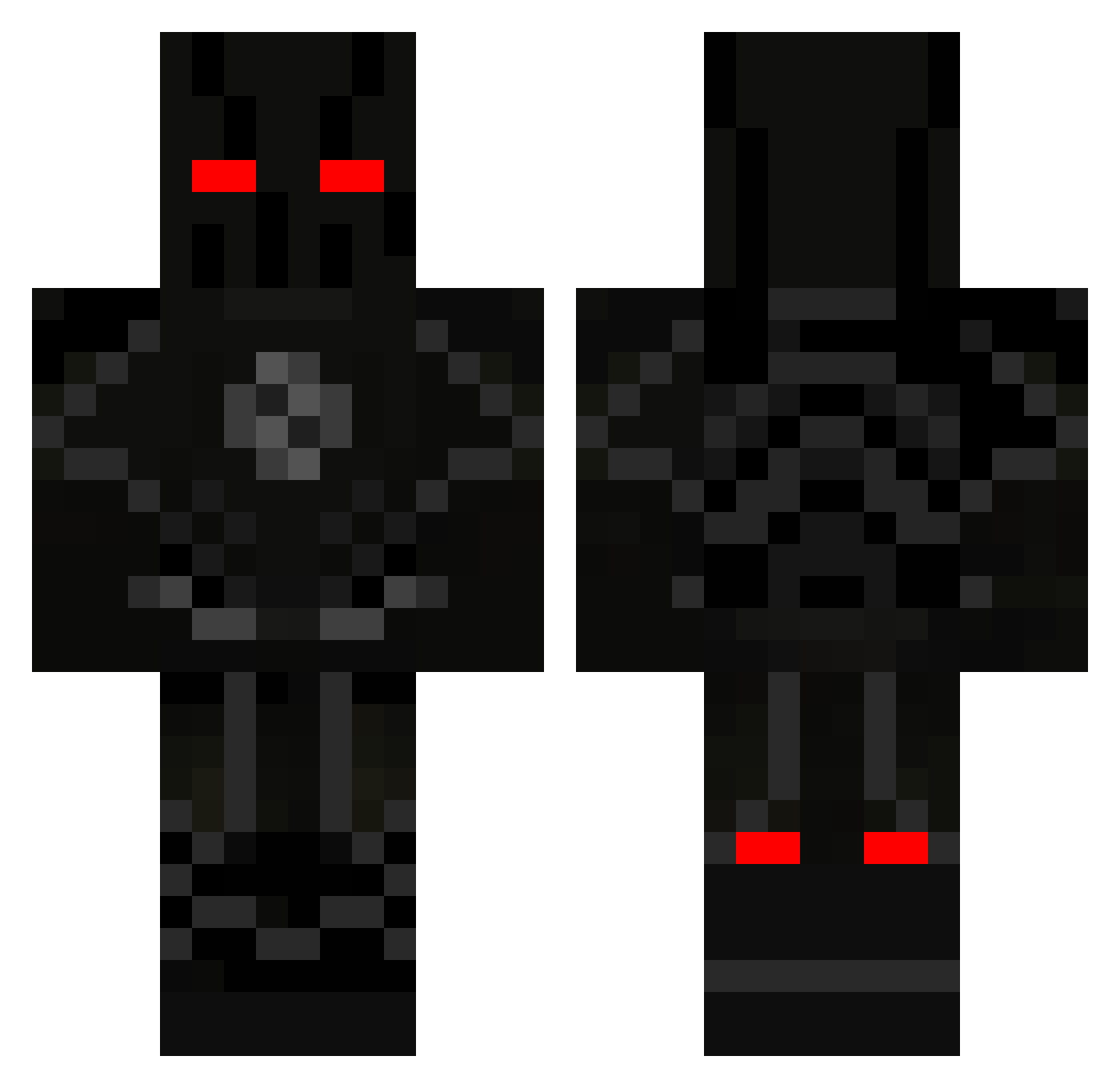itachiGT Minecraft skin, front and back view