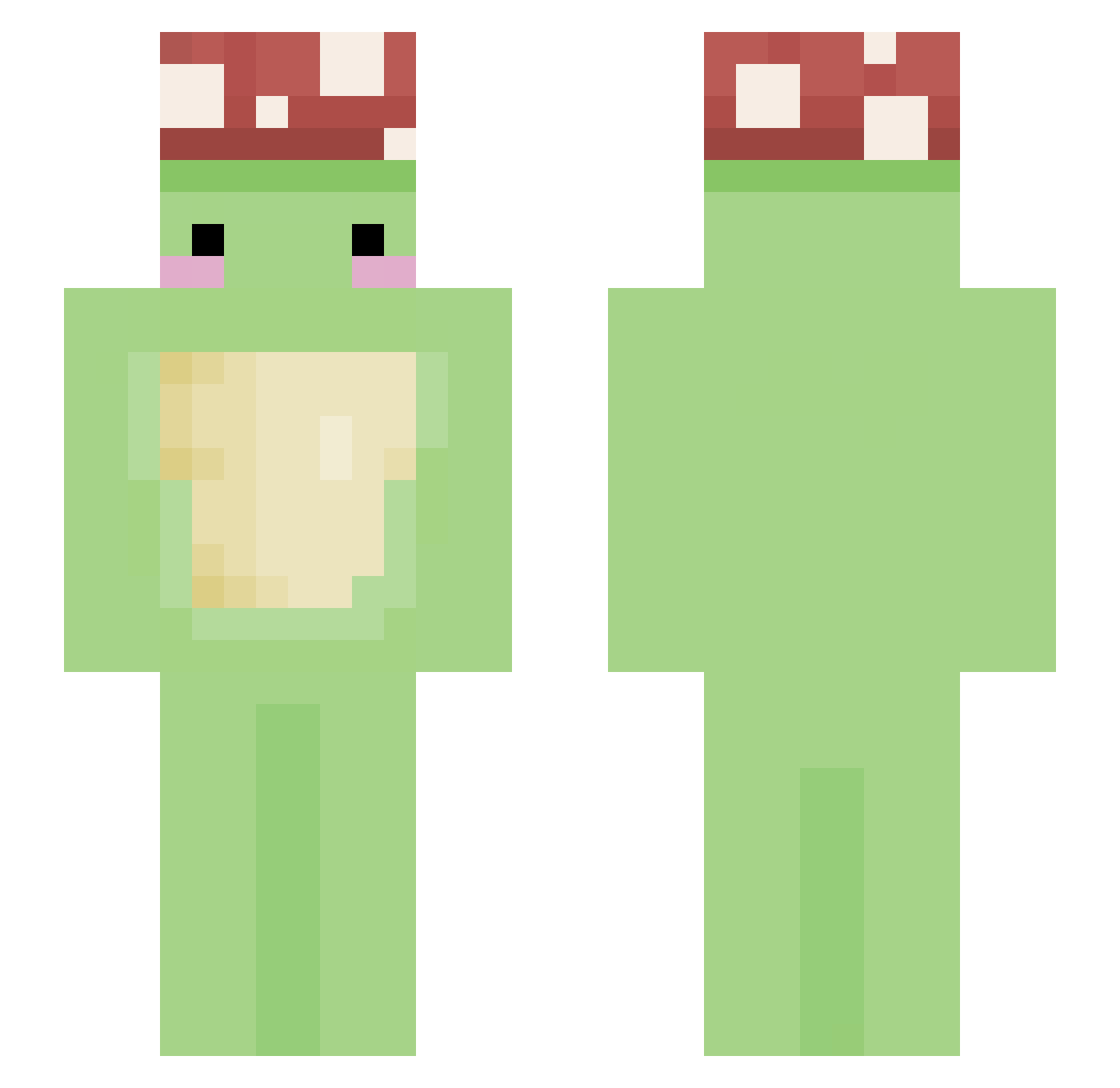 talliee Minecraft skin, front and back view