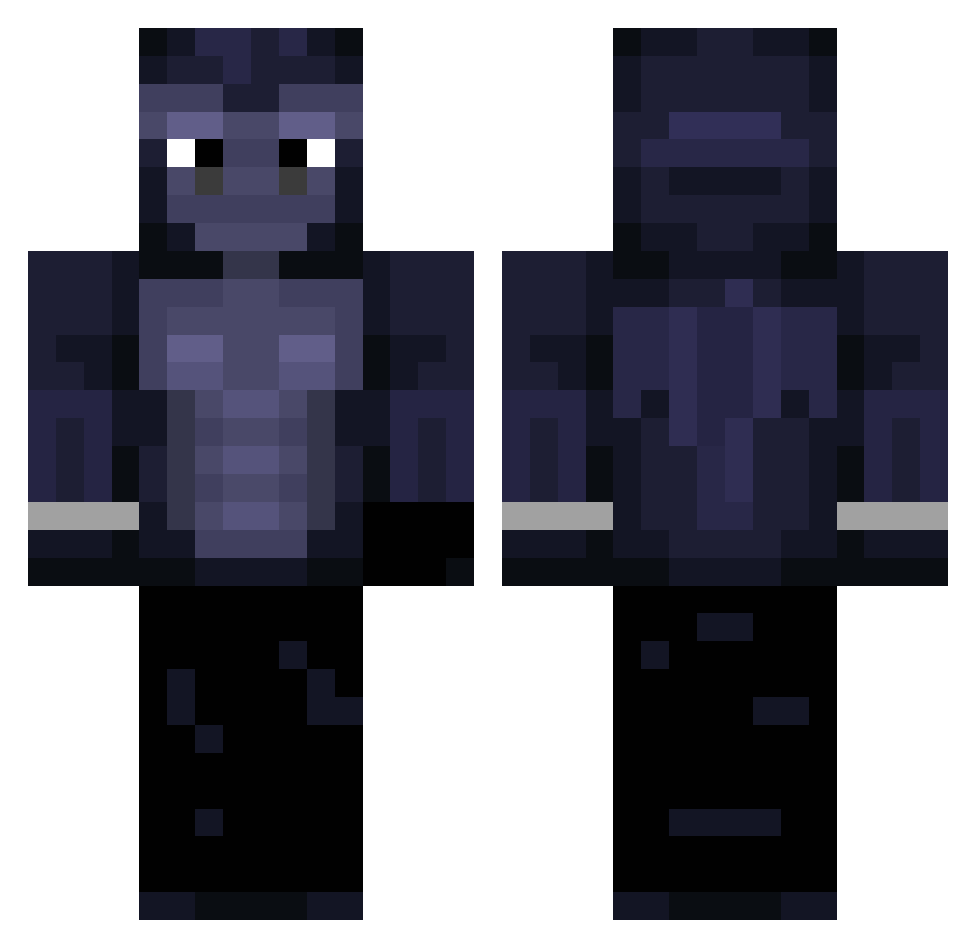 Syncan Minecraft skin, front and back view