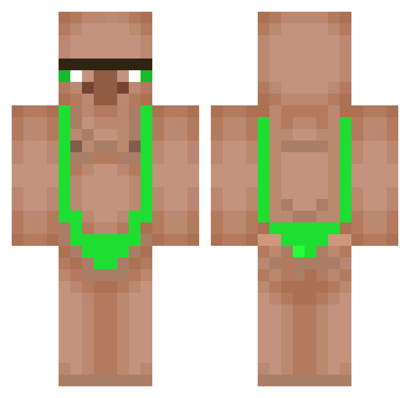 Torrubia Minecraft skin, front and back view