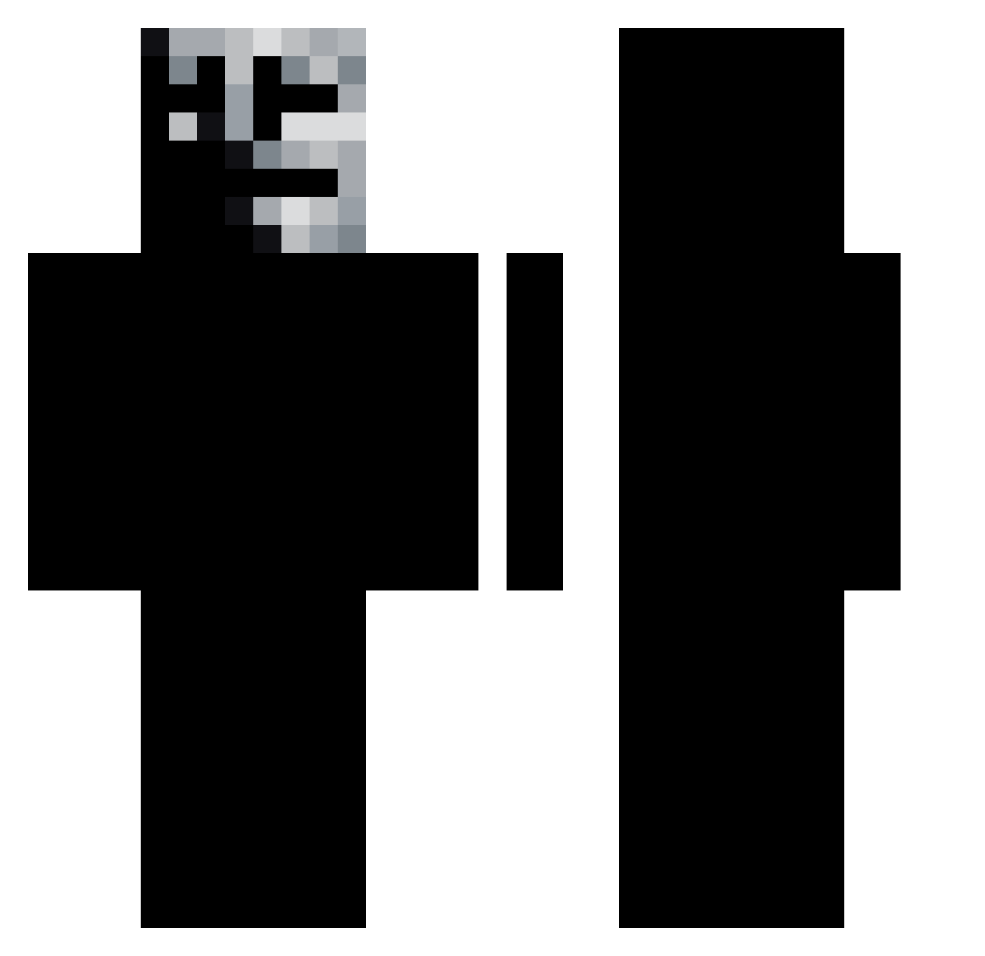 Haravav Minecraft skin, front and back view