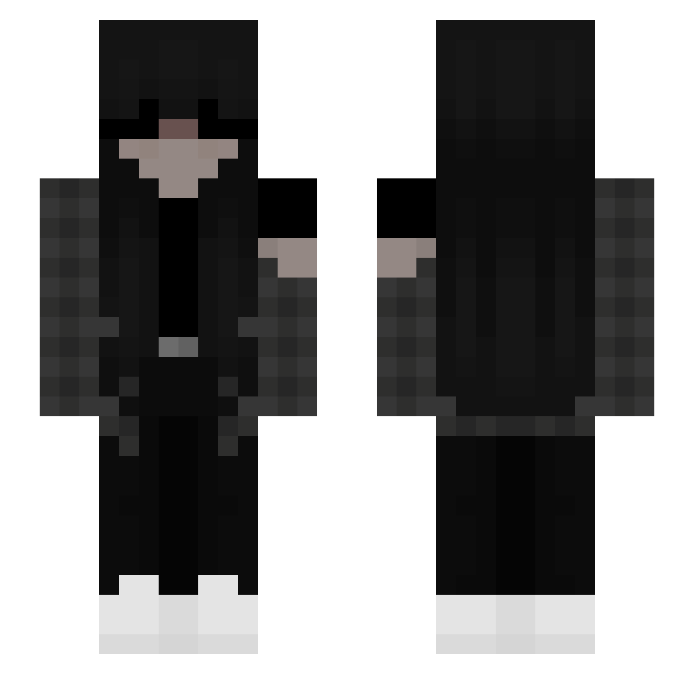 Pyczqa Minecraft skin, front and back view