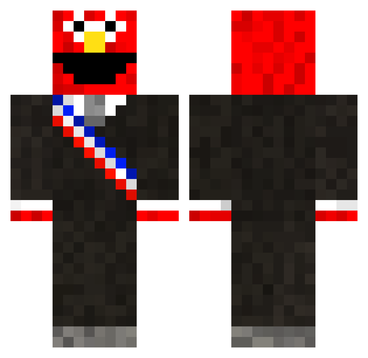 Tiz6969 Minecraft skin, front and back view