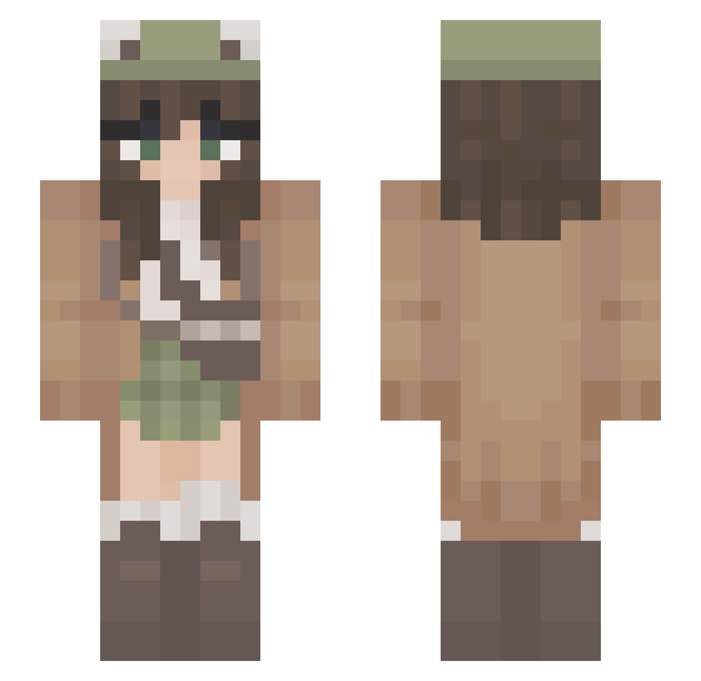 DihG04 Minecraft skin, front and back view