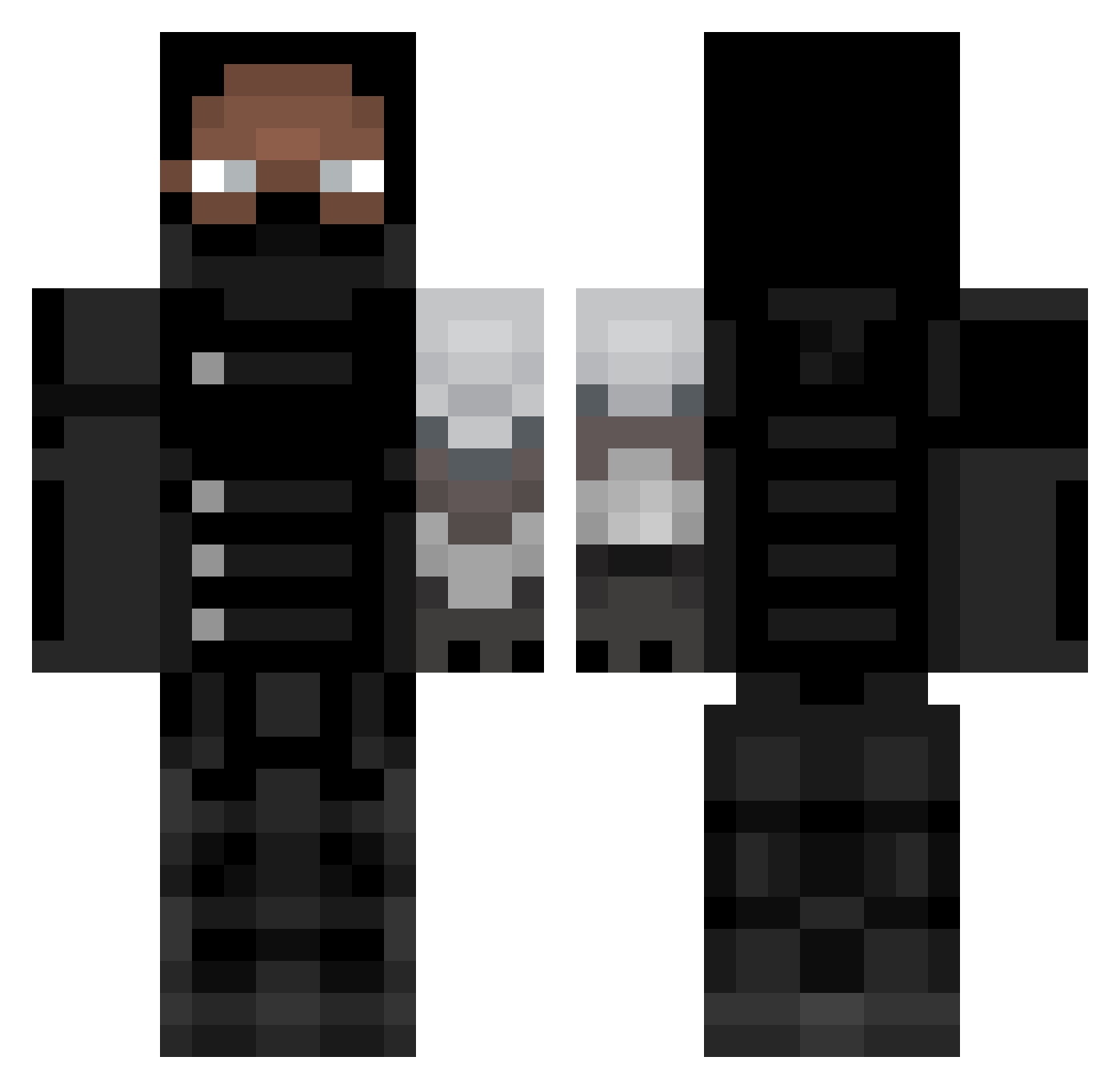 xanscriptions Minecraft skin, front and back view