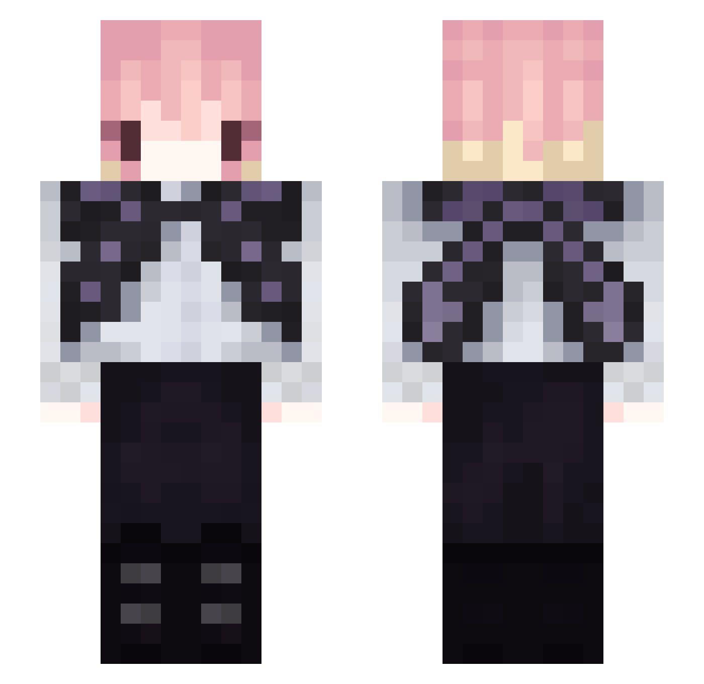 xivcicle Minecraft skin, front and back view