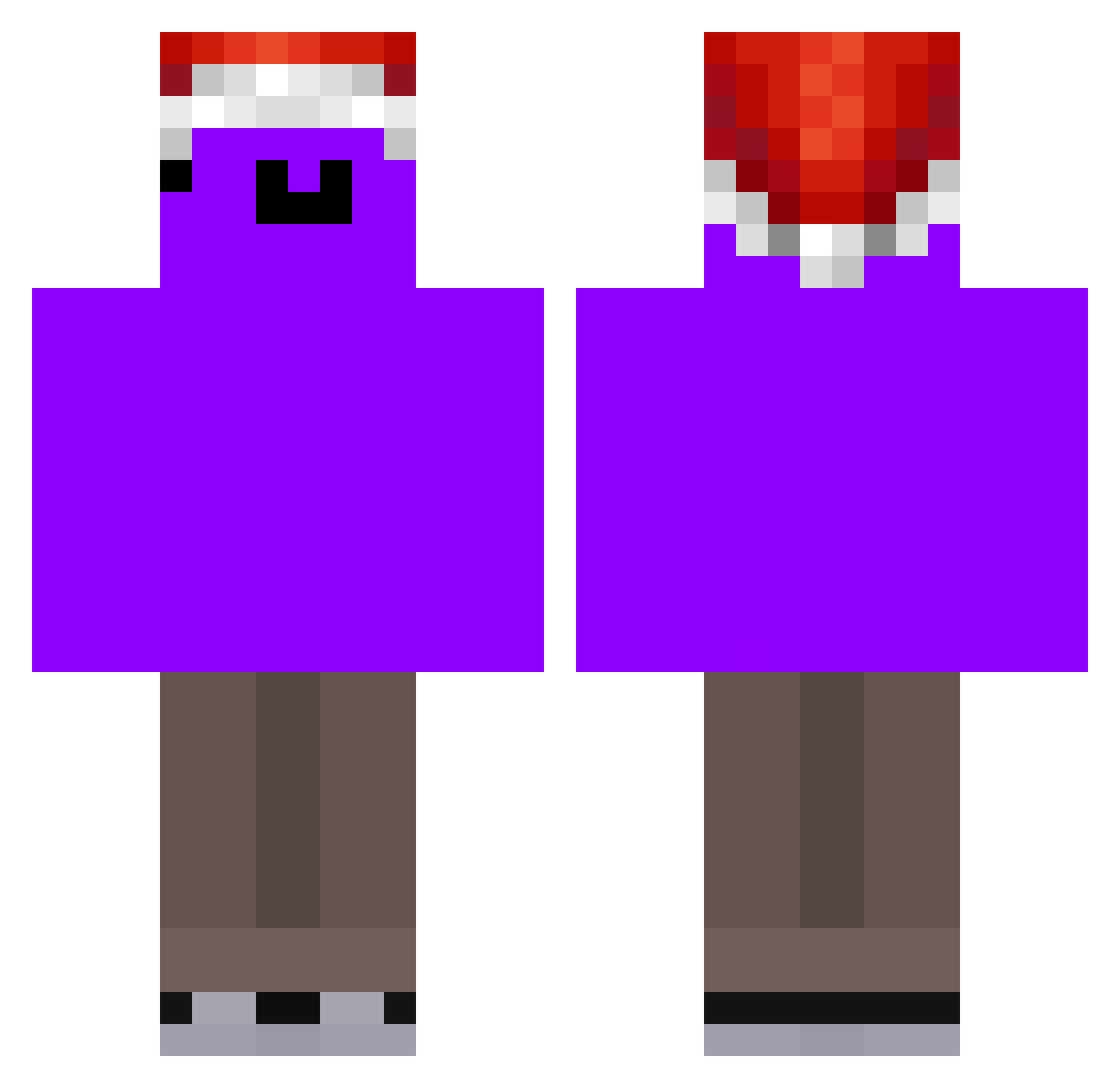 Amplitudes Minecraft skin, front and back view