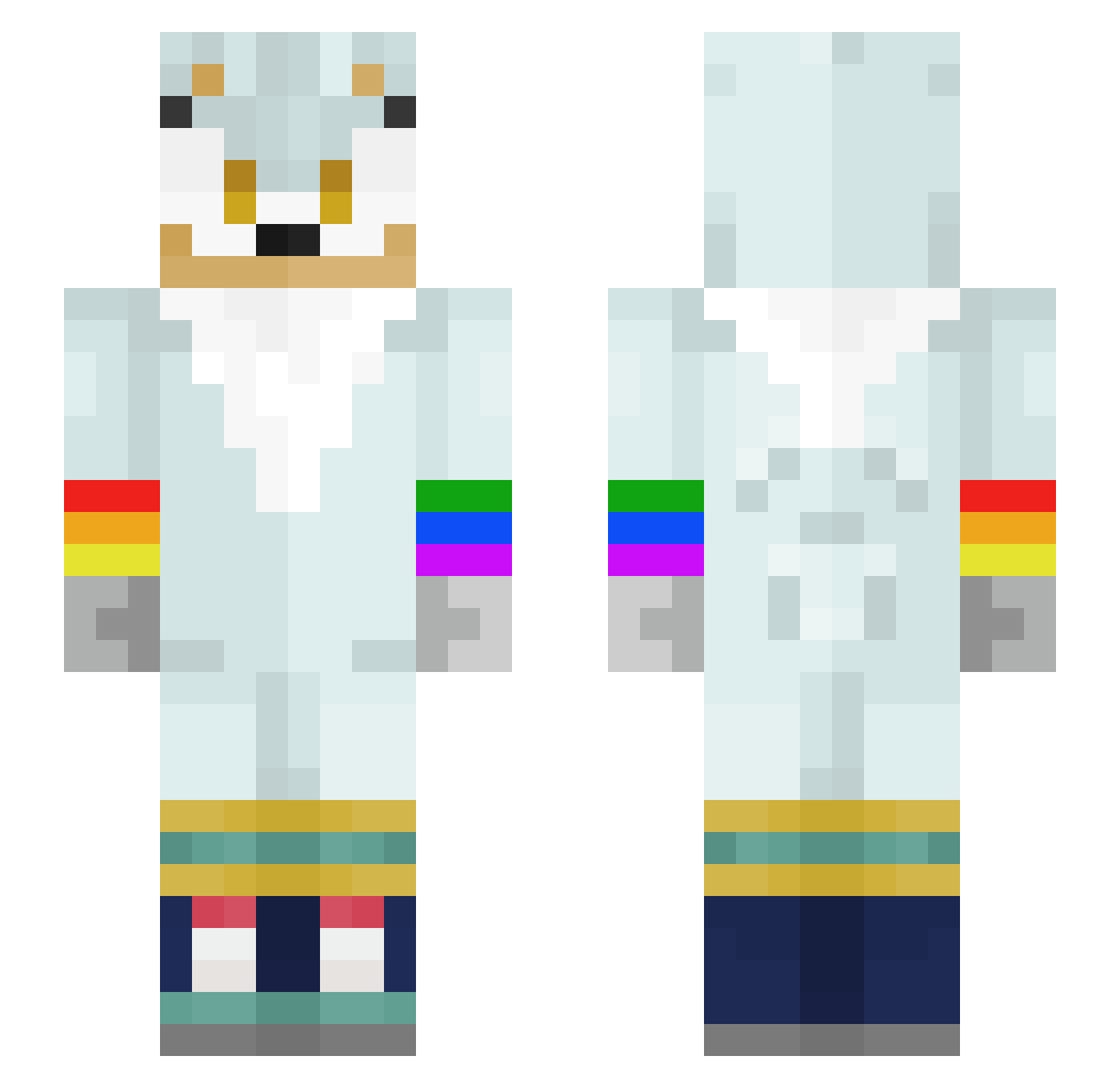 Susie_Gaster3118 Minecraft skin, front and back view