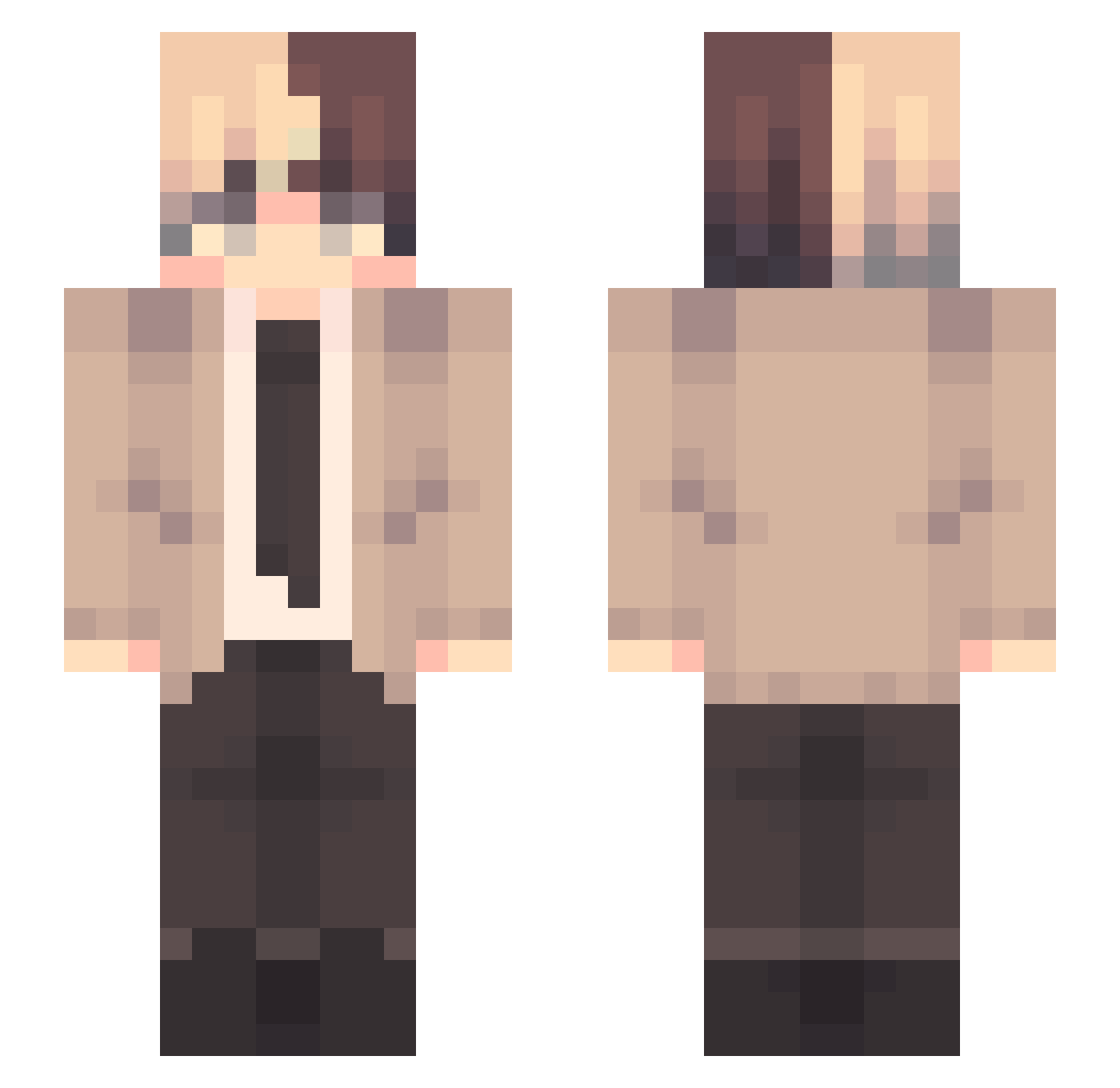 HugoNeo_7750 Minecraft skin, front and back view