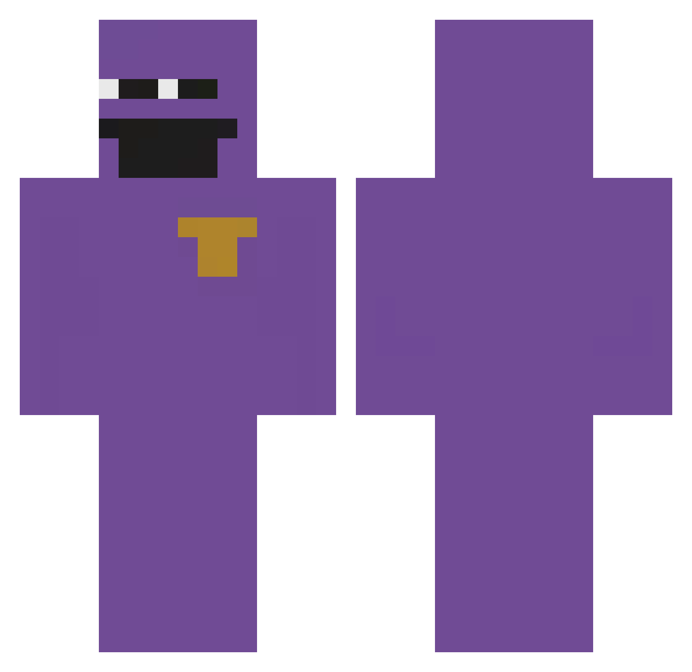 Hello39 Minecraft skin, front and back view