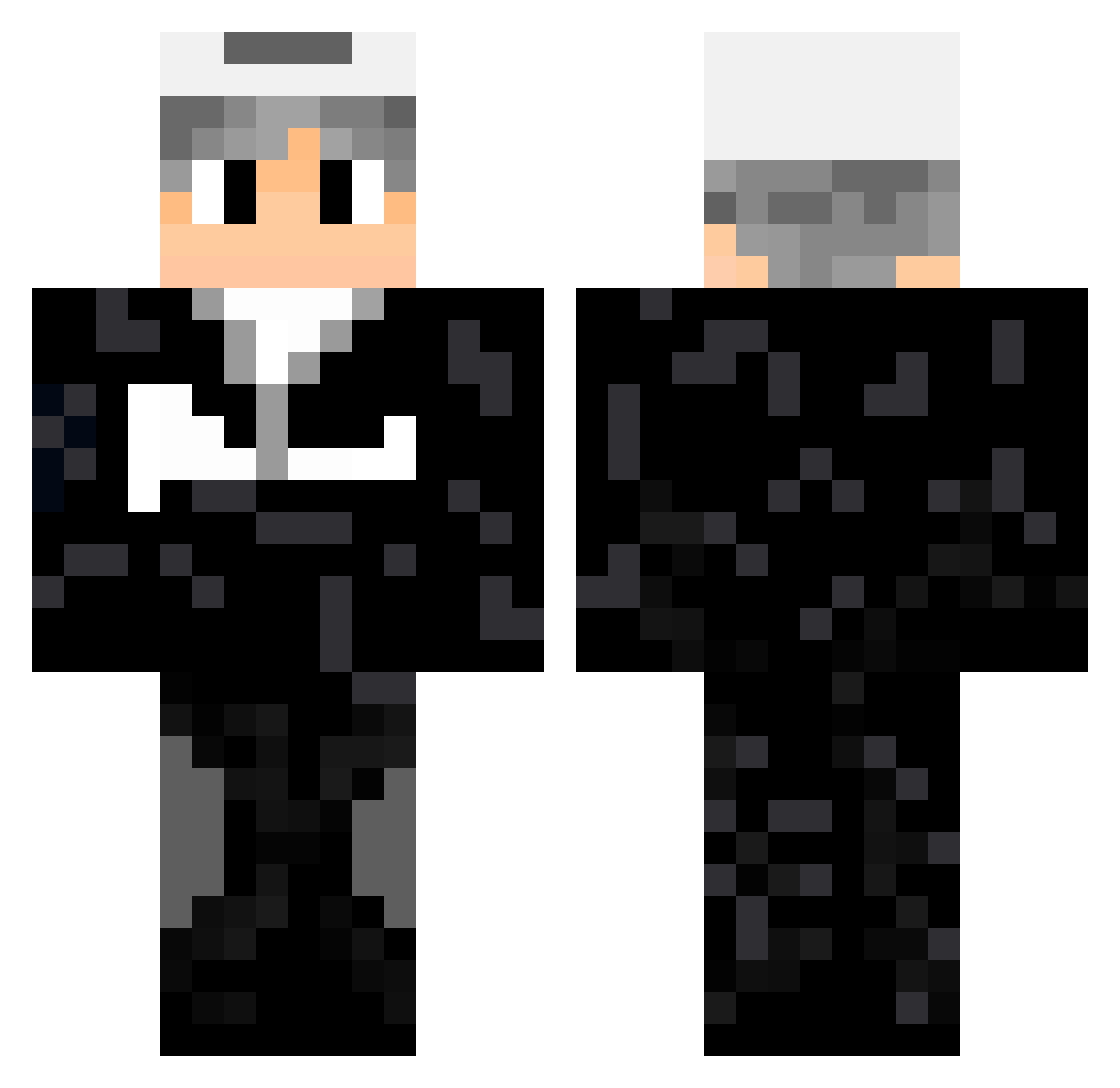 Z1ph3rr Minecraft skin, front and back view