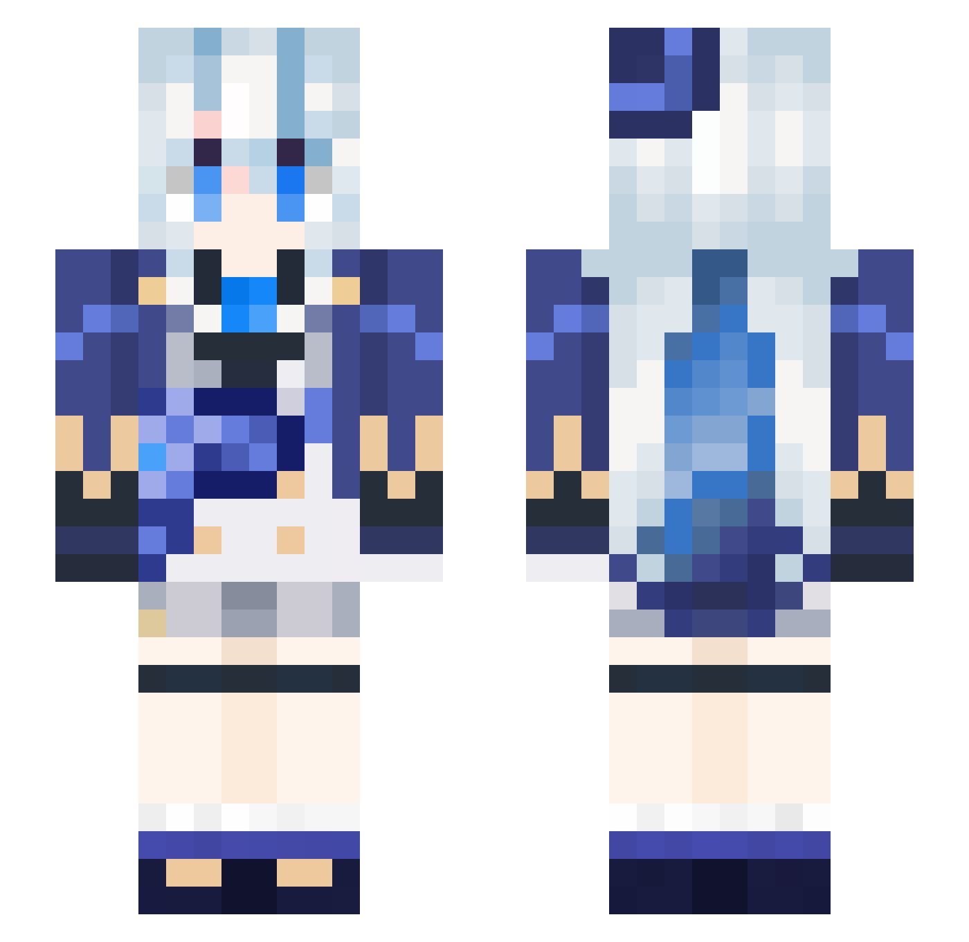 woaifufu5201314 Minecraft skin, front and back view