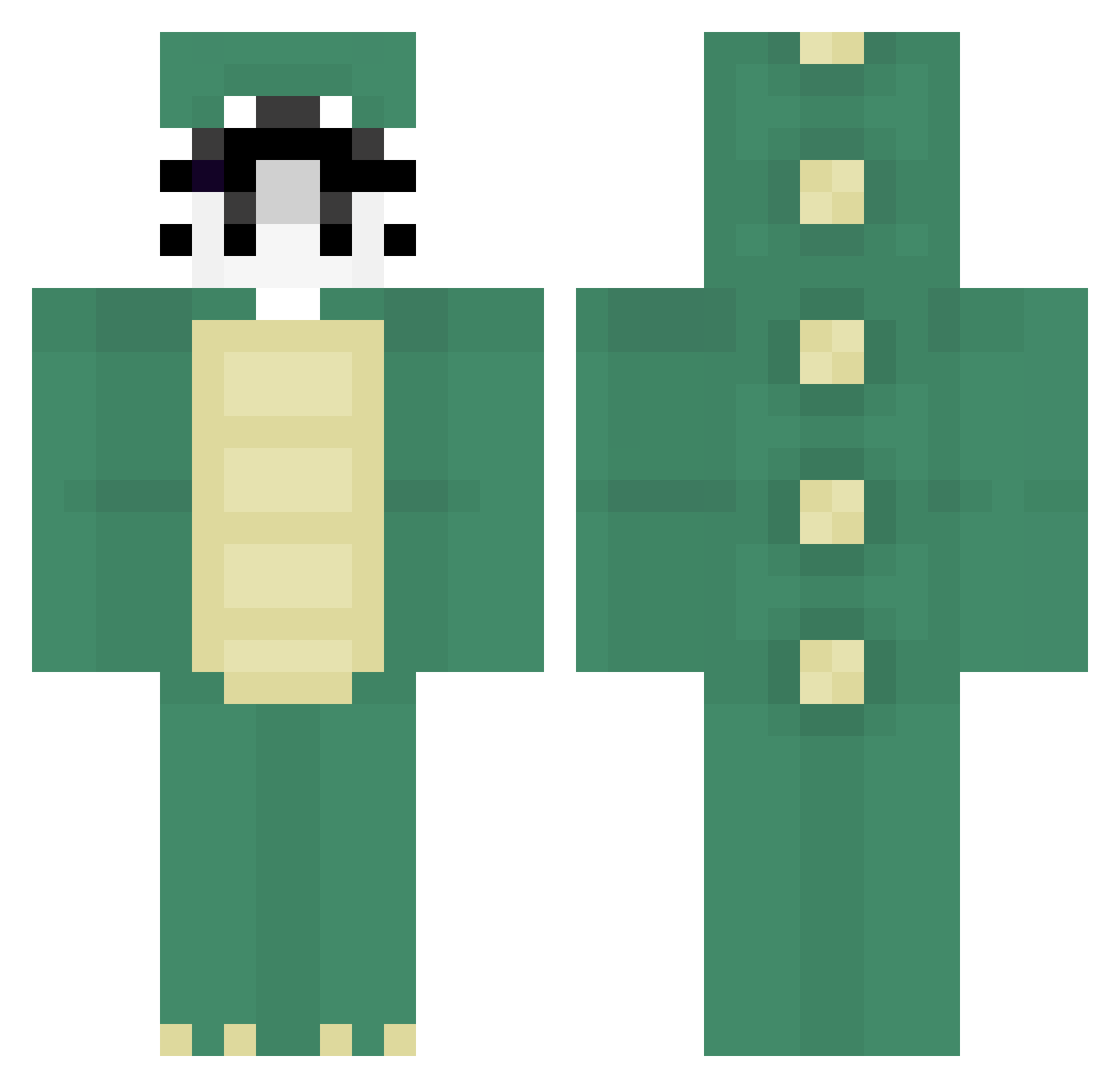 haadd_ Minecraft skin, front and back view