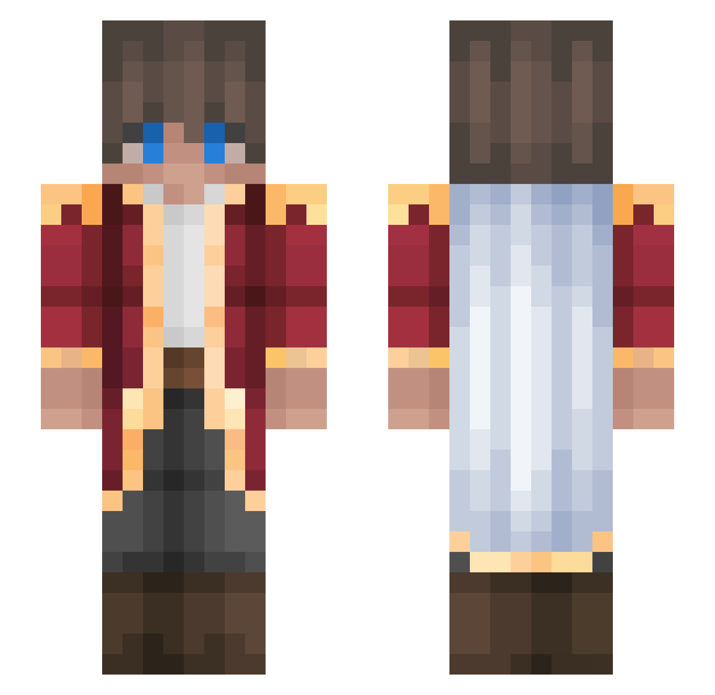 SuperNic0812 Minecraft skin, front and back view