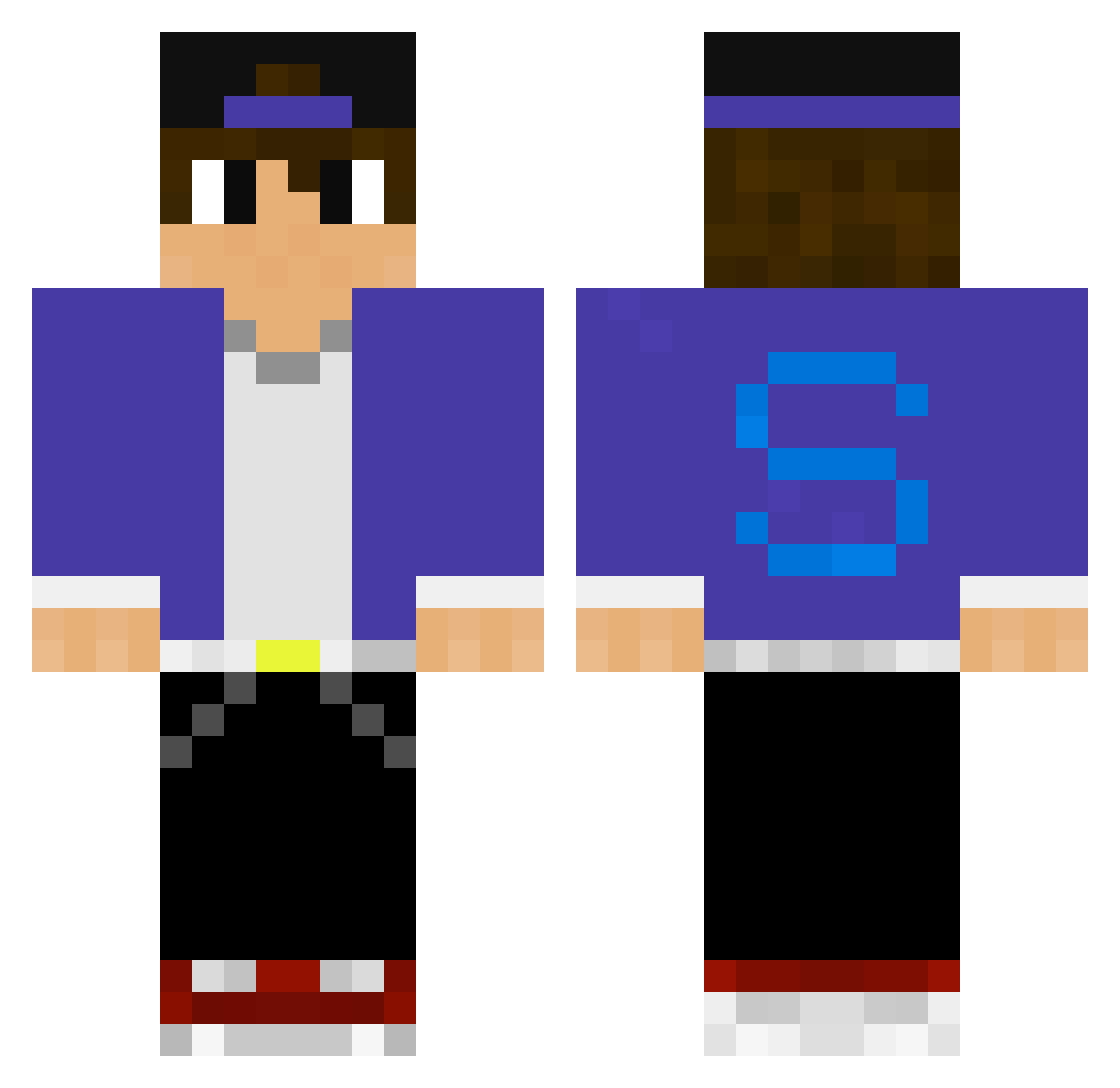 Spector331 Minecraft skin, front and back view