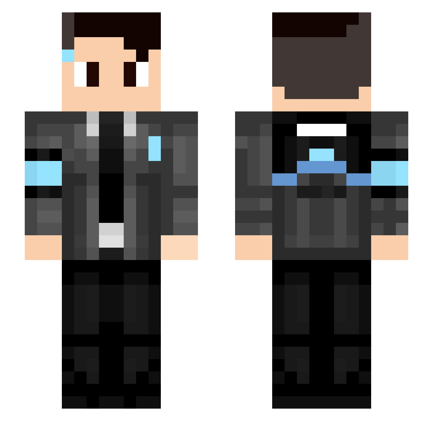 MfD00M97 Minecraft skin, front and back view