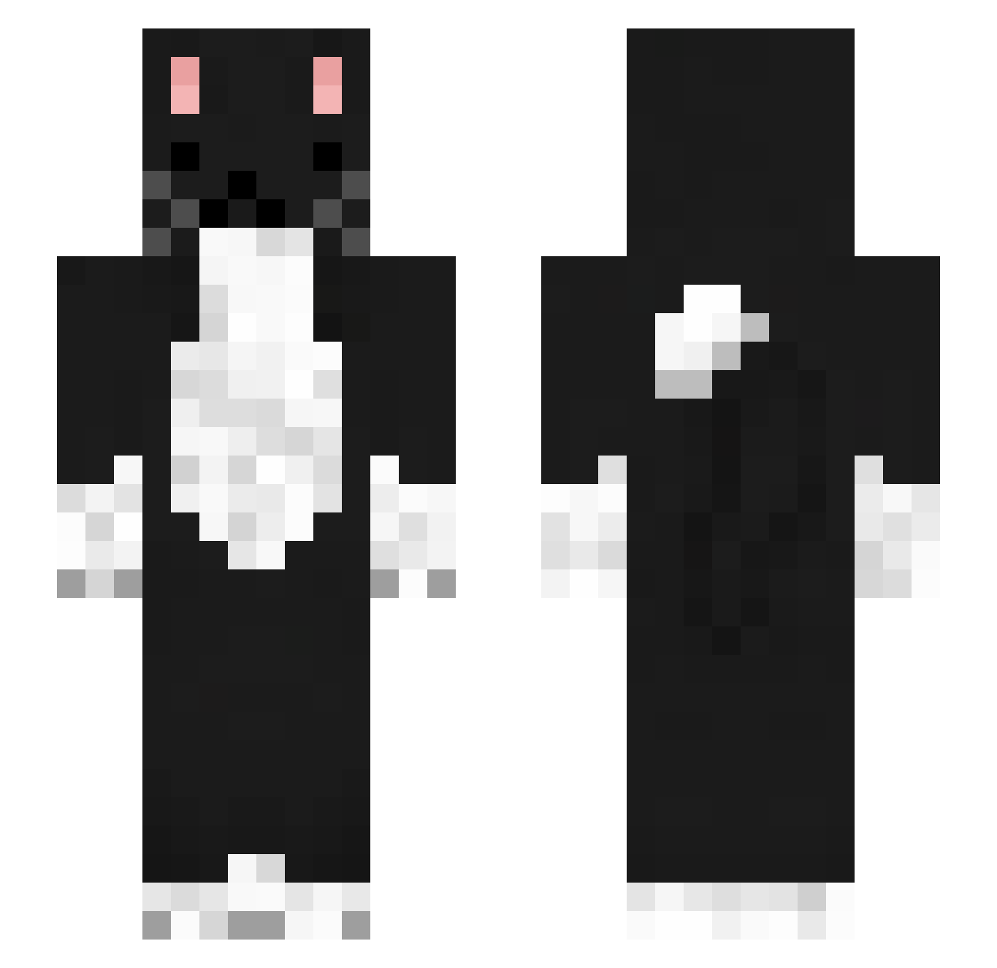 weepseem Minecraft skin, front and back view