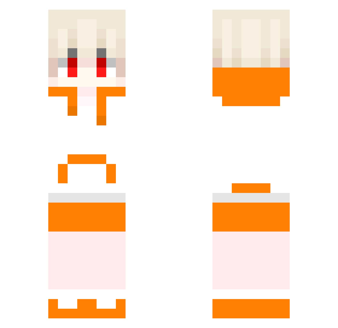 MAPLE_nnz Minecraft skin, front and back view