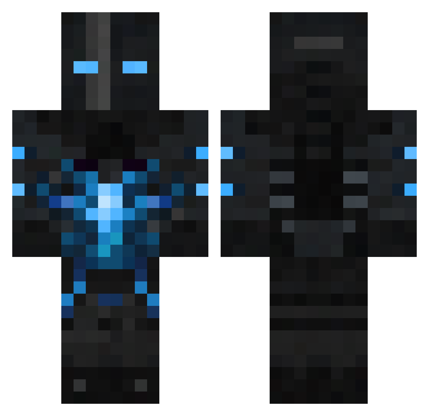 Ezaf249 Minecraft skin, front and back view