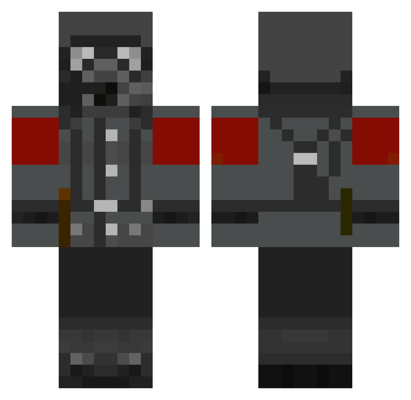 TJVenom Minecraft skin, front and back view