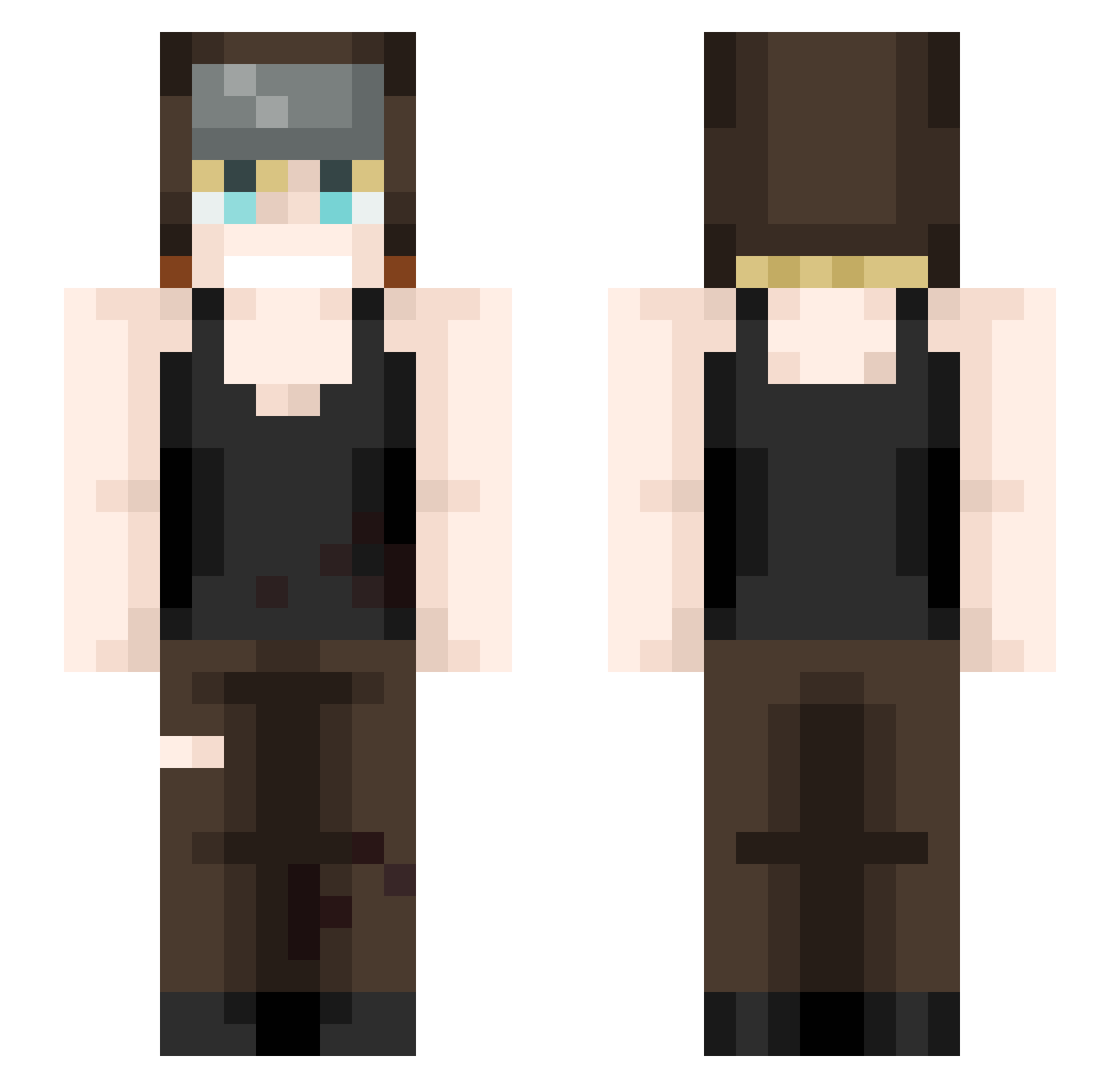 TheAnonime Minecraft skin, front and back view