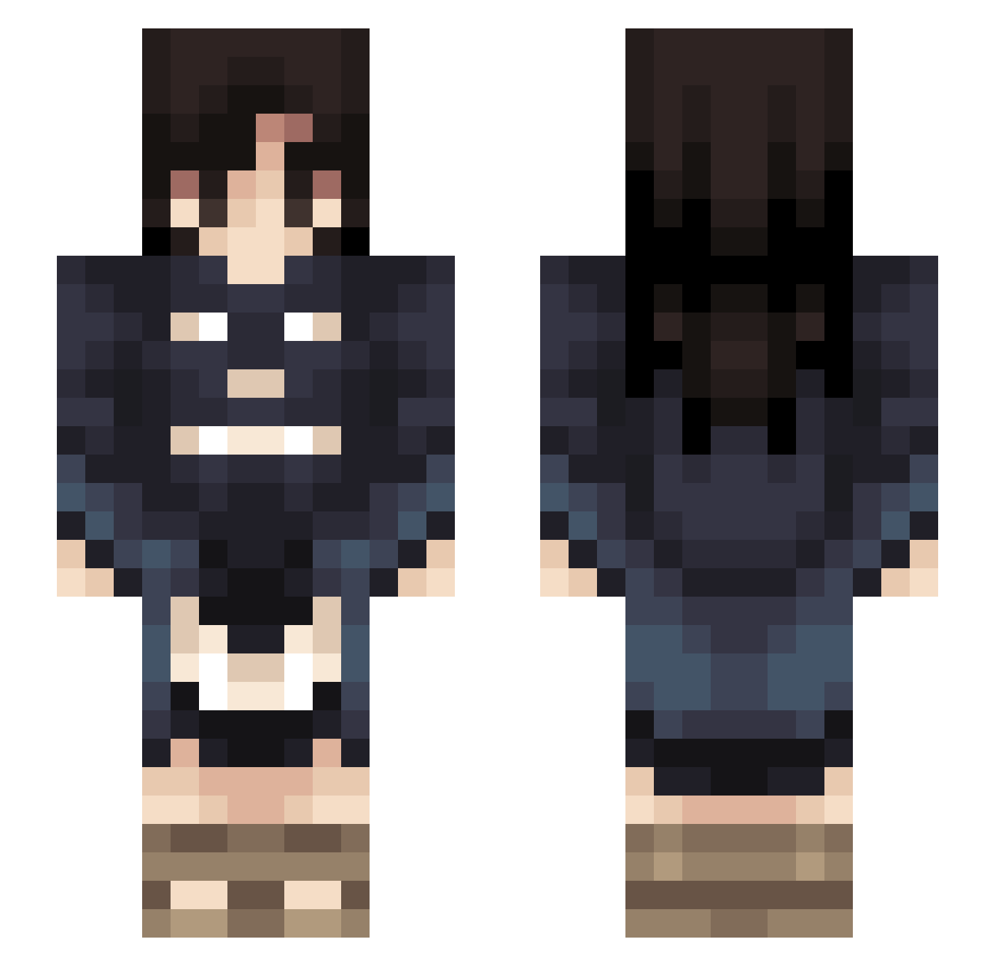 silent7star Minecraft skin, front and back view
