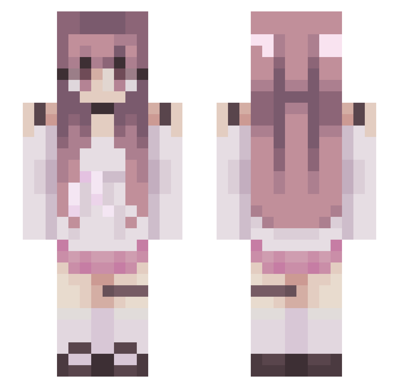 kremvlr Minecraft skin, front and back view