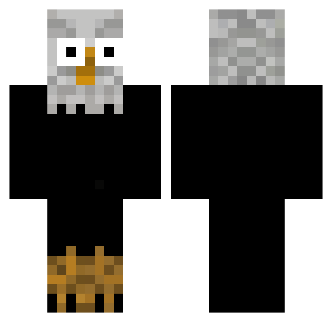 StreamSniper35 Minecraft skin, front and back view