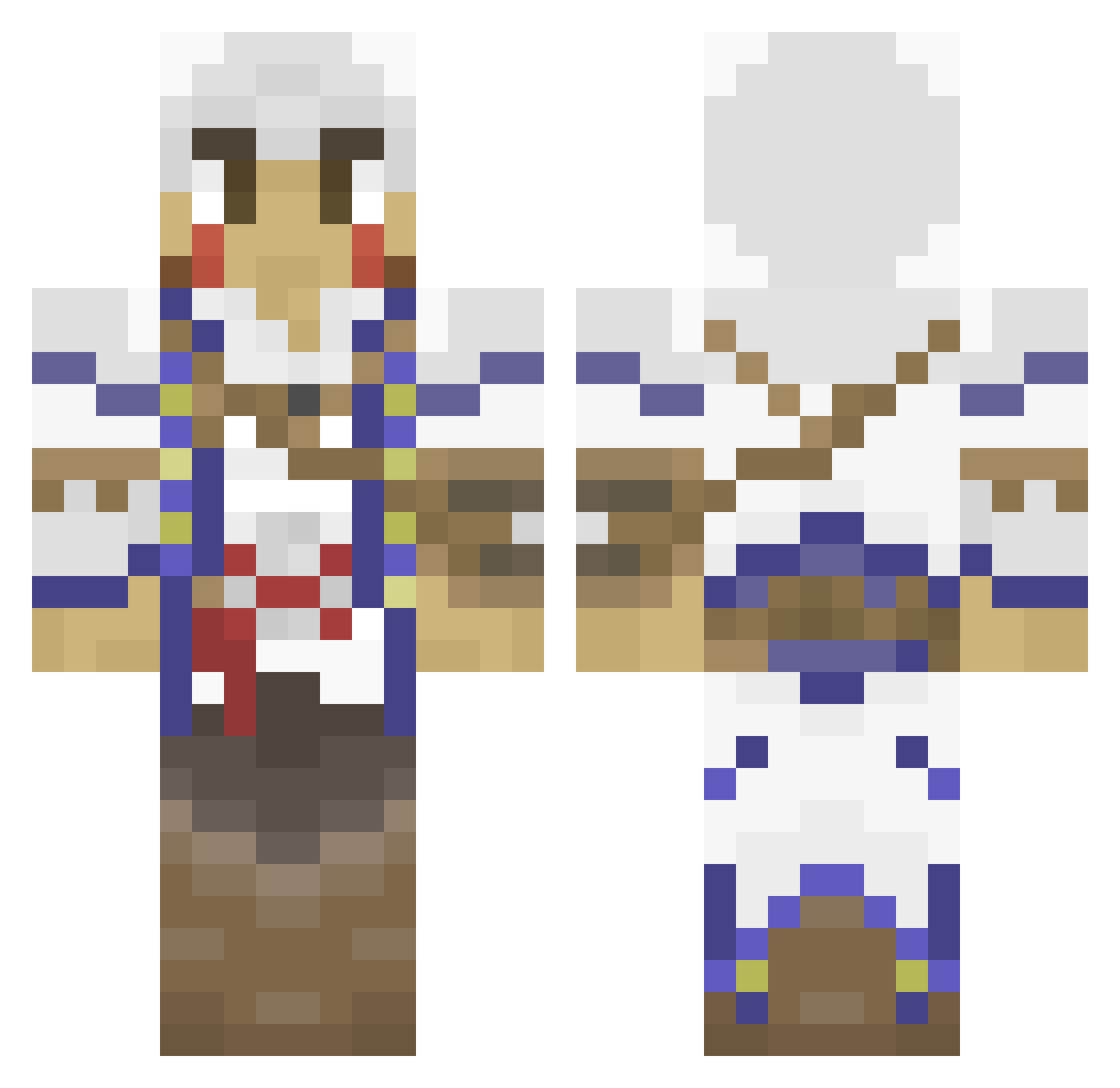 Nuhuhbruther Minecraft skin, front and back view