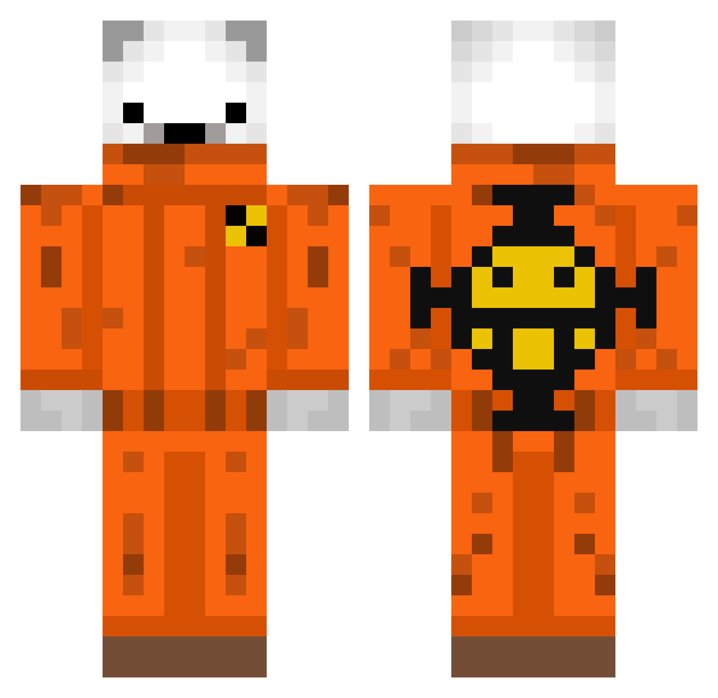 yollo08 Minecraft skin, front and back view