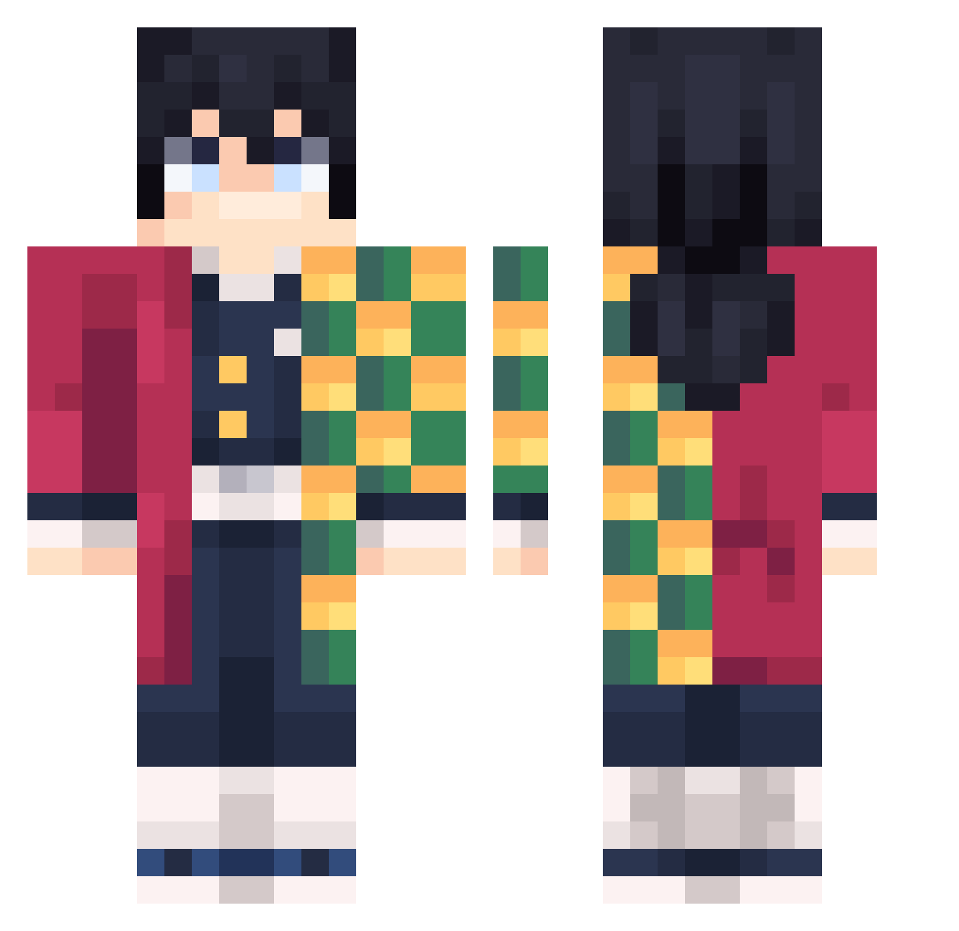 Park_Kkang Minecraft skin, front and back view