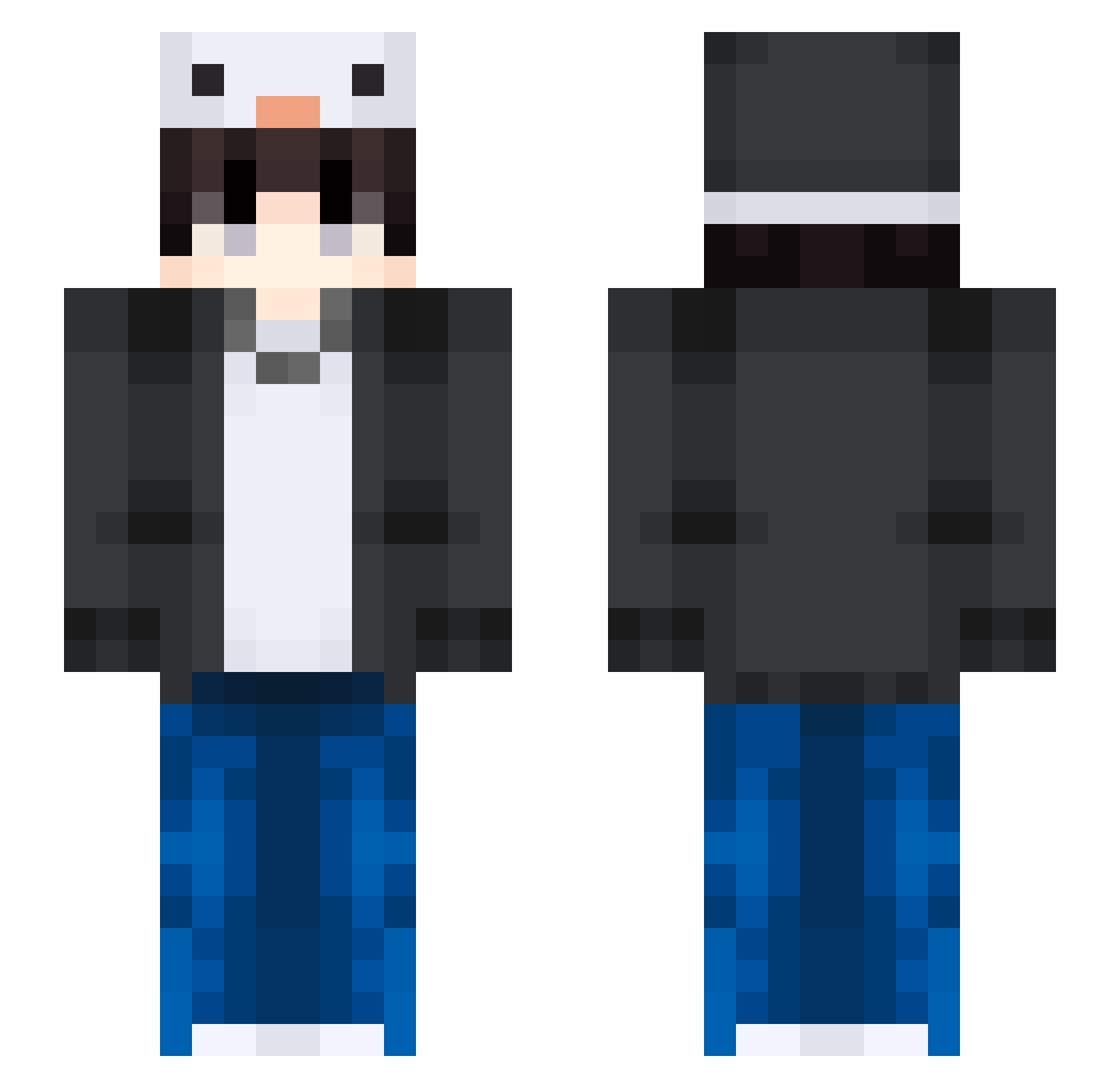 msh0308 Minecraft skin, front and back view
