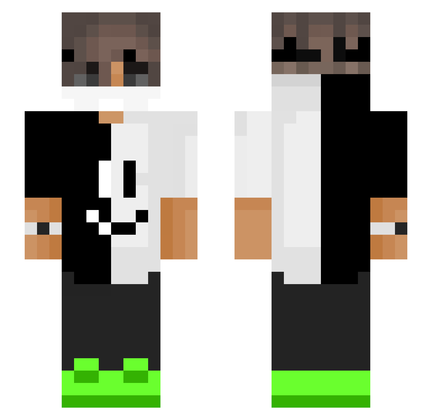 rca3 Minecraft skin, front and back view