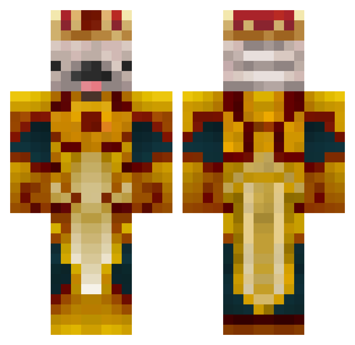Confused_Guy_ Minecraft skin, front and back view
