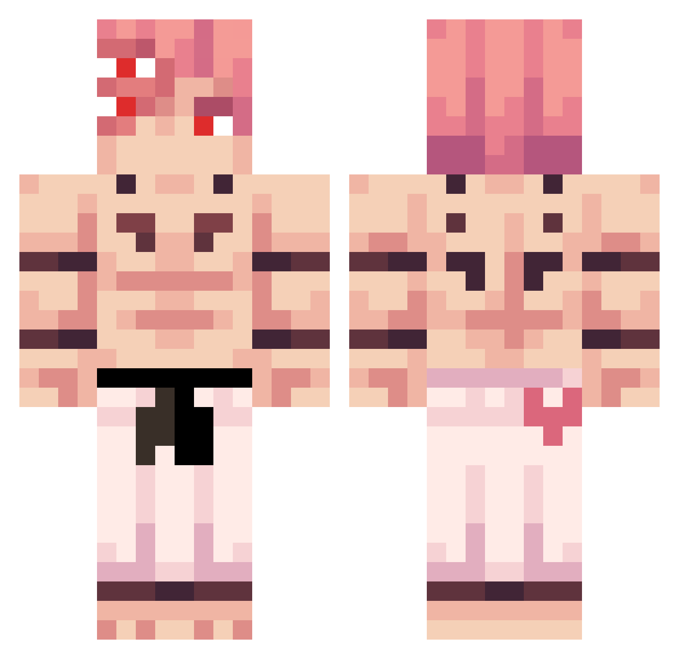 Ima_Star Minecraft skin, front and back view