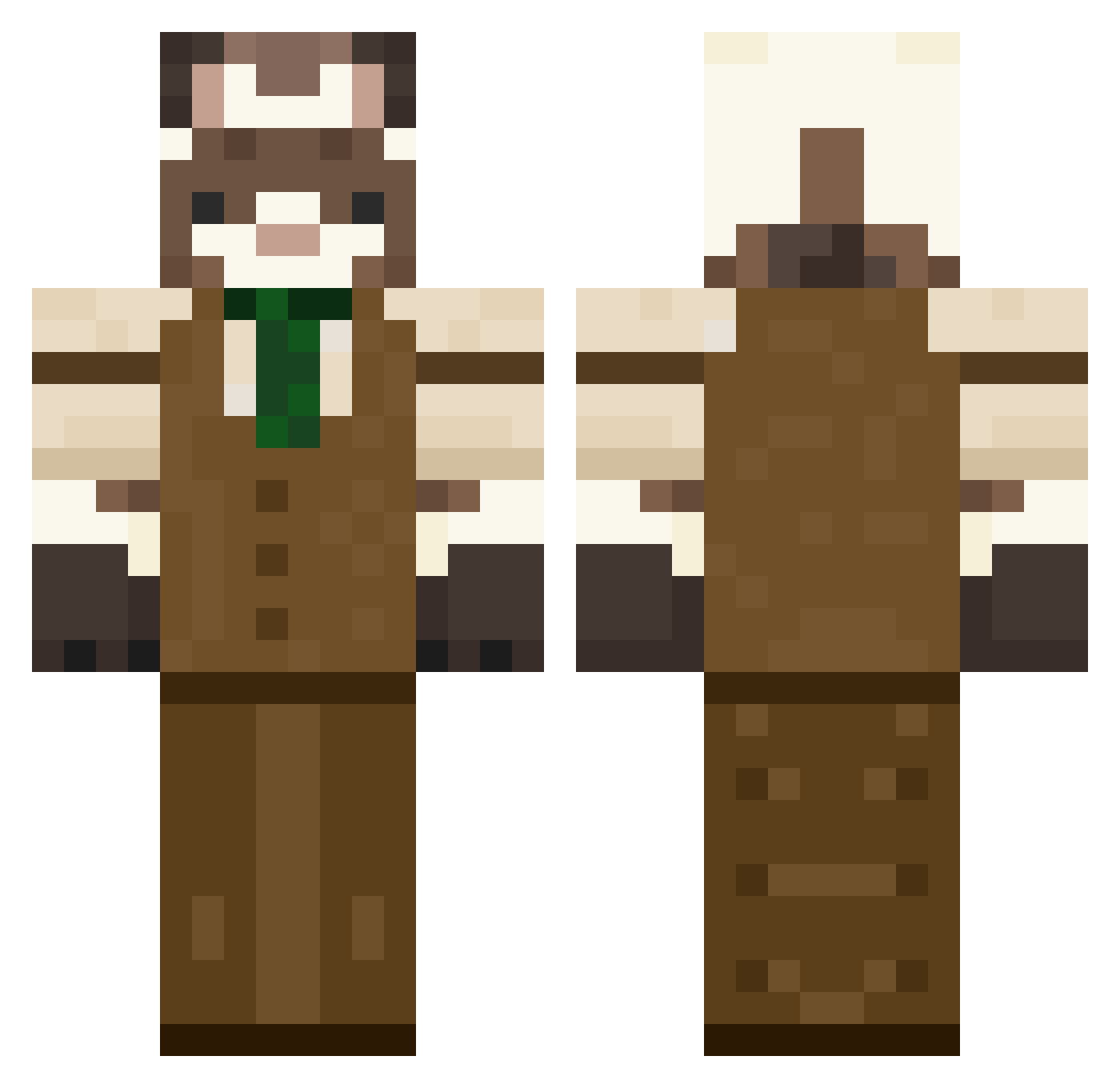 DRELODY01 Minecraft skin, front and back view