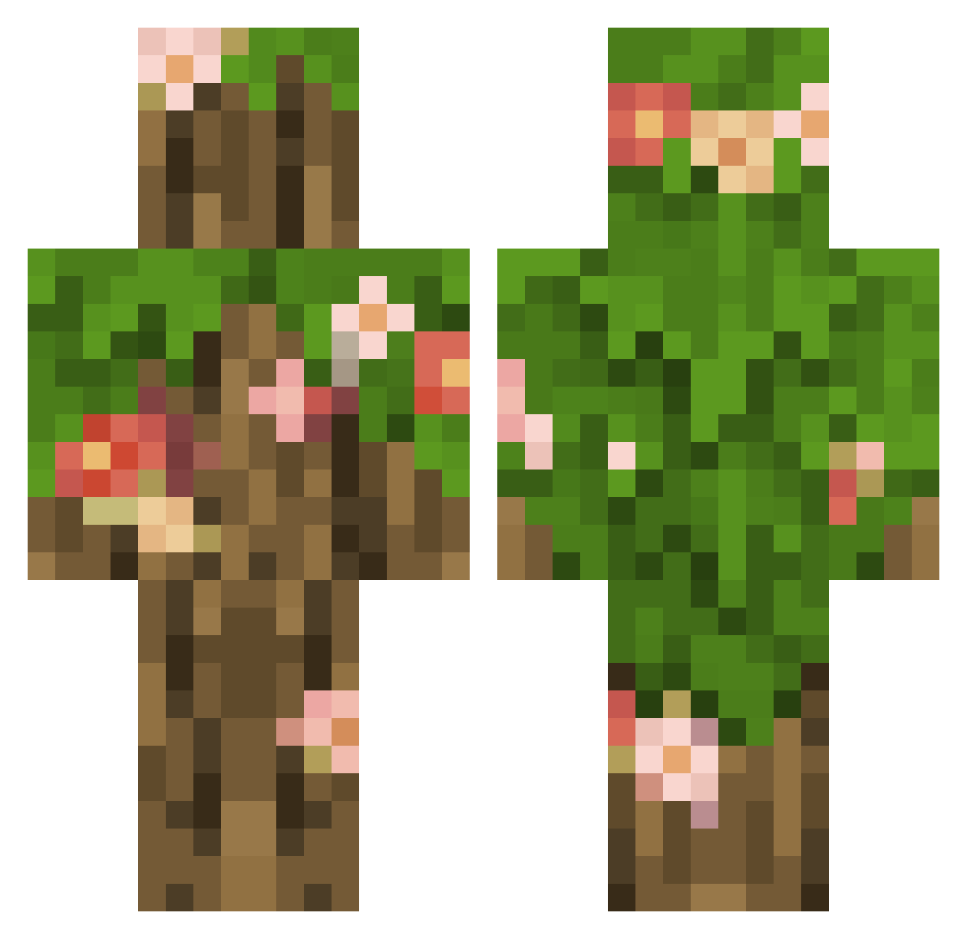 420Delivery Minecraft skin, front and back view