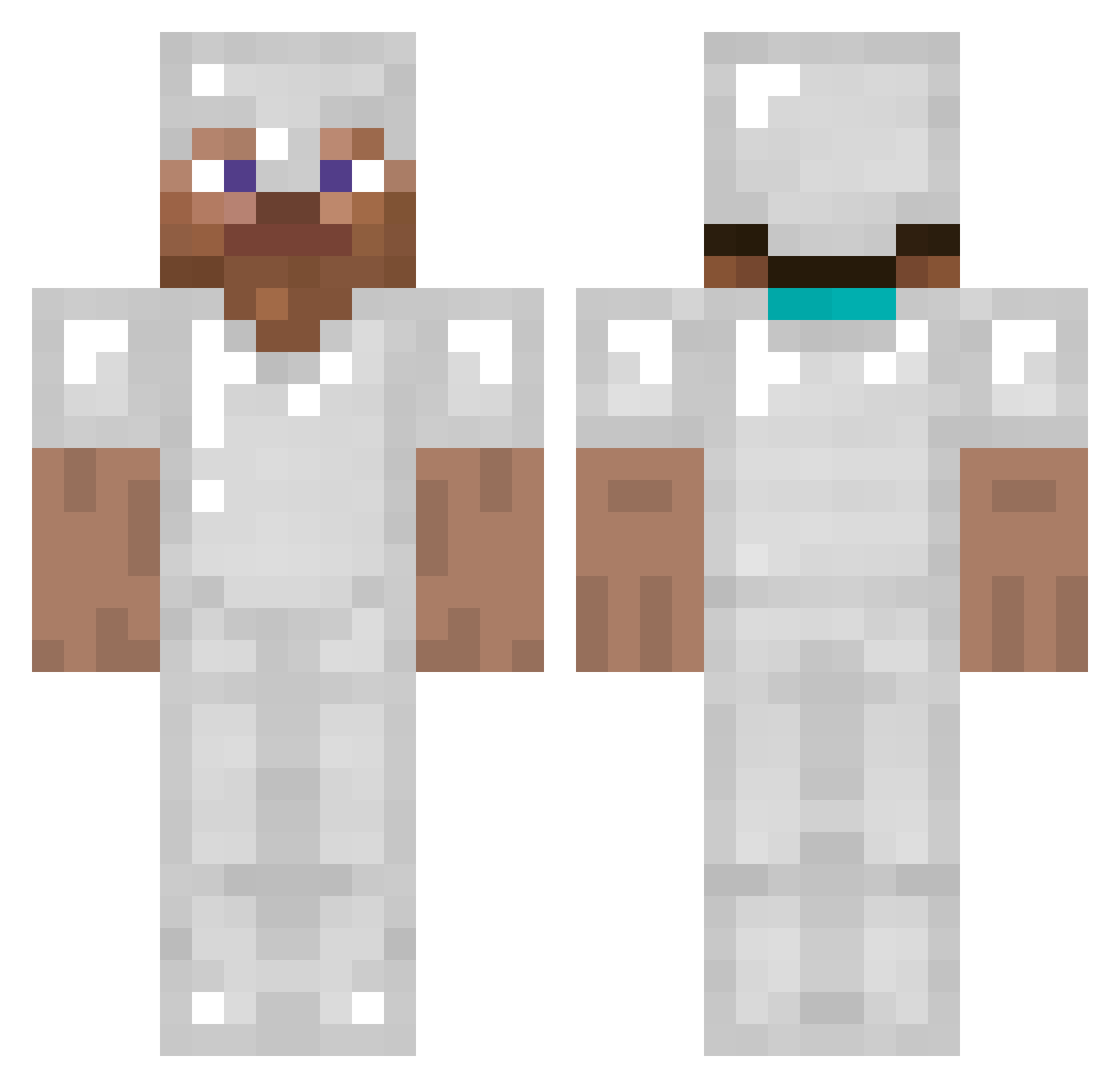 Fenter Minecraft skin, front and back view