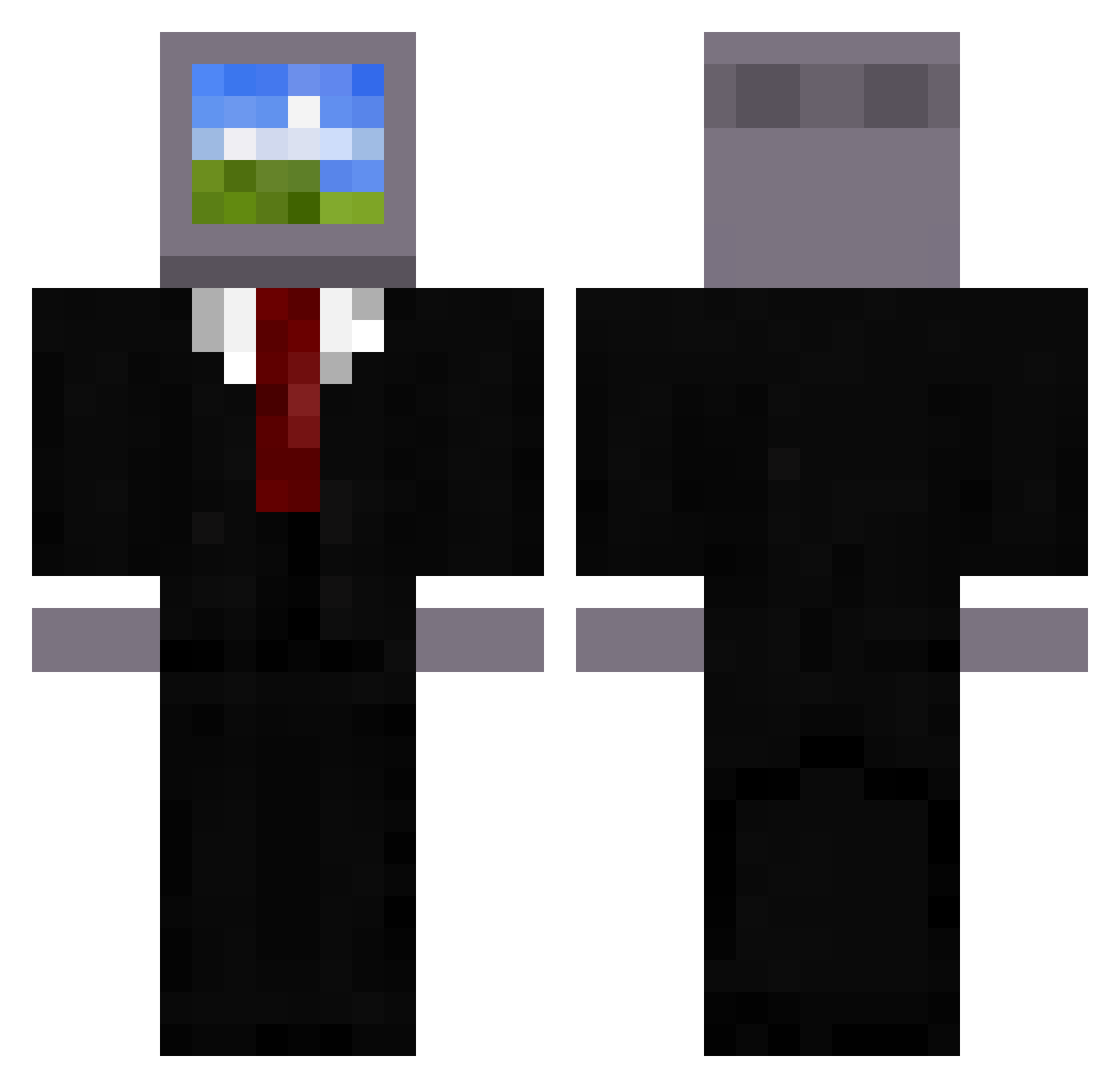 D_4_C_L_T Minecraft skin, front and back view