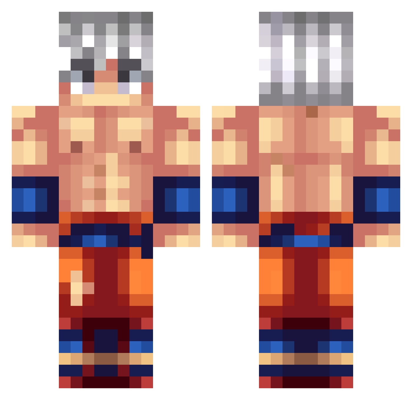 Yumaaaaaaaa Minecraft skin, front and back view