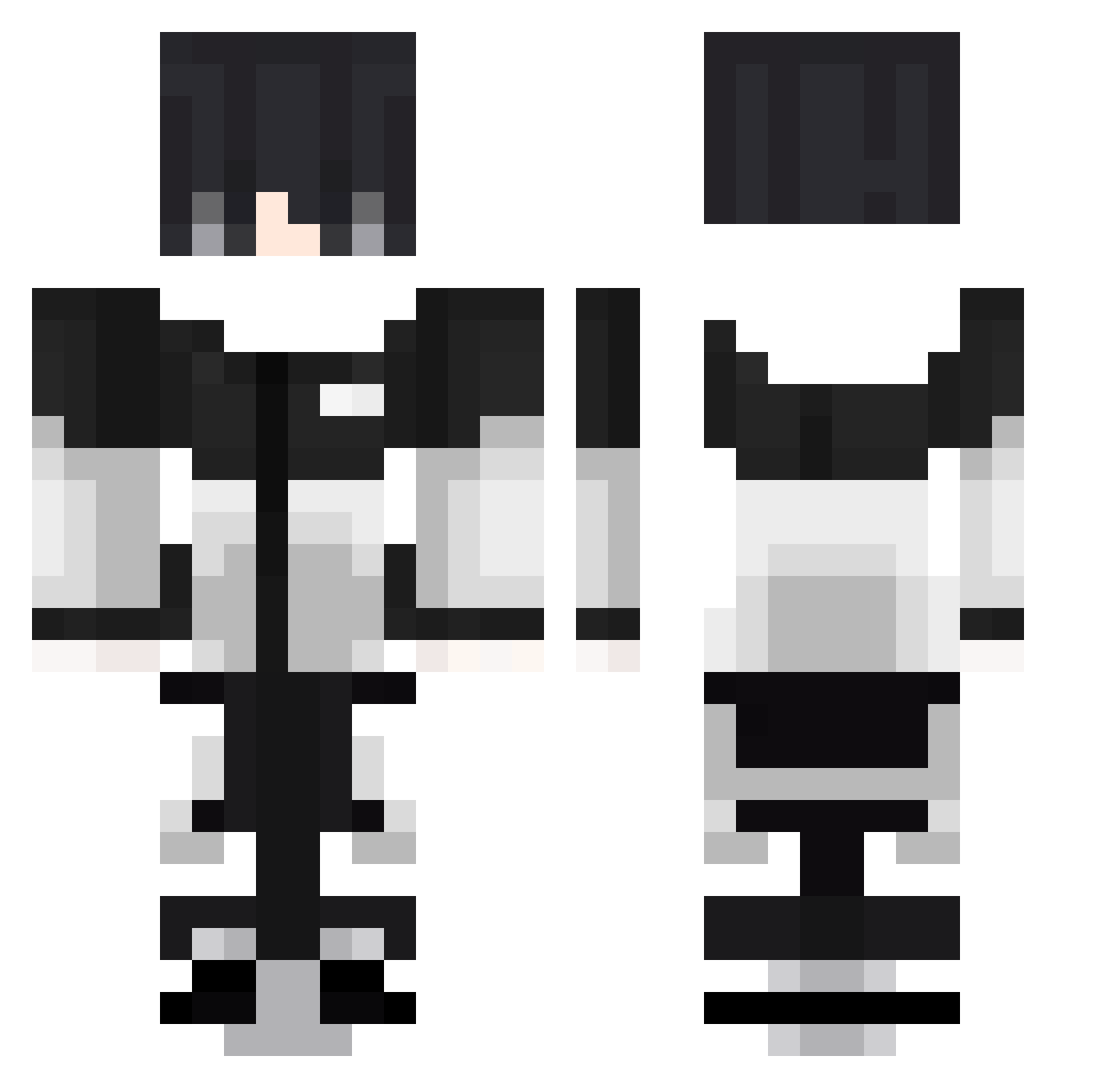 xdpicto Minecraft skin, front and back view