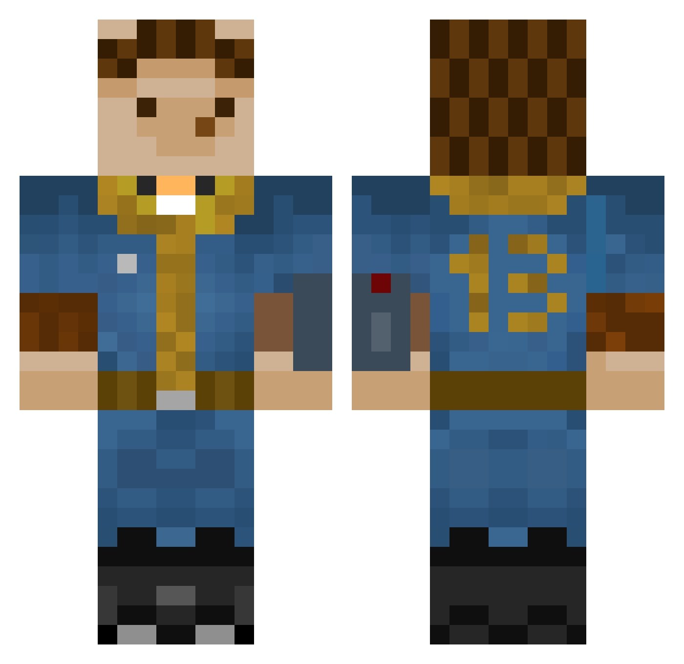 Hedgehog_1 Minecraft skin, front and back view
